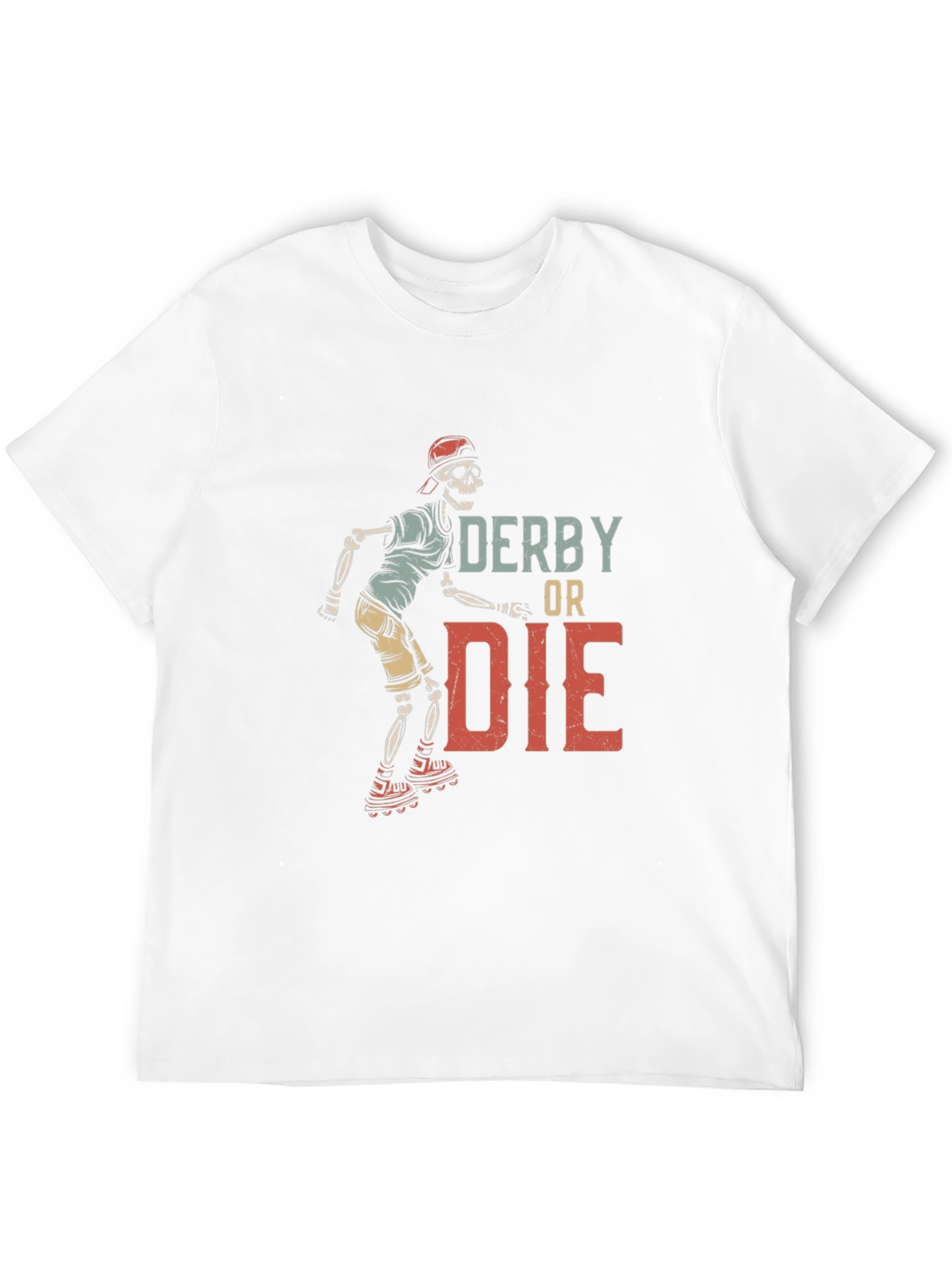 Derby or Die Skeleton Roller Skate Graphic Tee