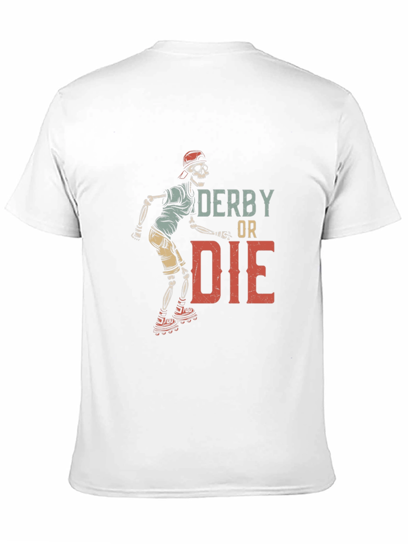 Derby or Die Skeleton Roller Skate Graphic Tee