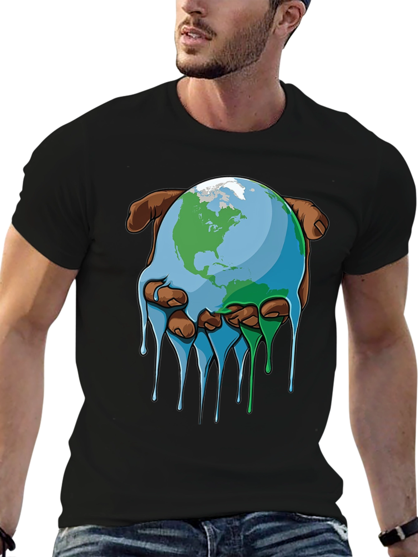 Melting Earth Graphic Tee - Save the Planet