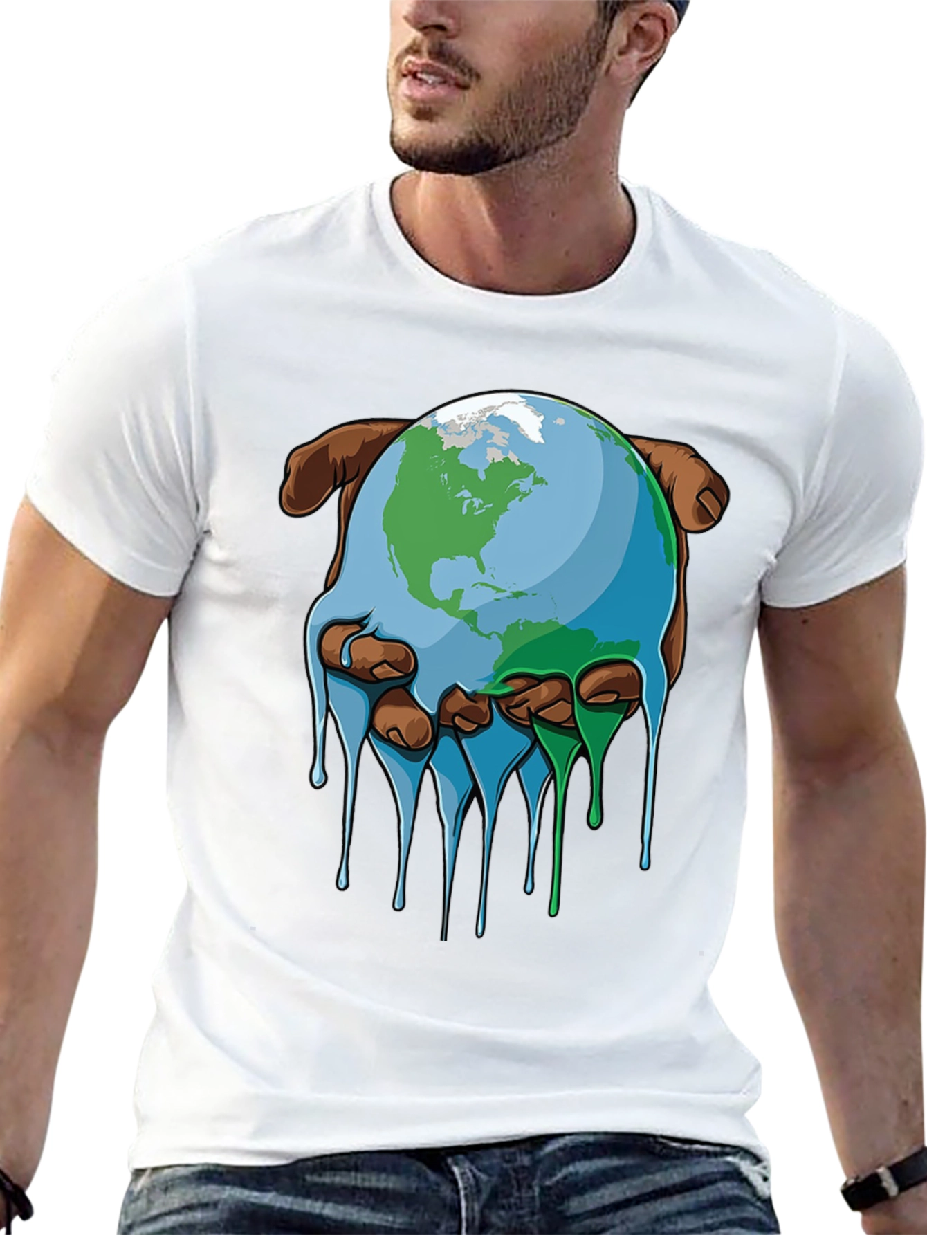 Melting Earth Graphic Tee - Save the Planet