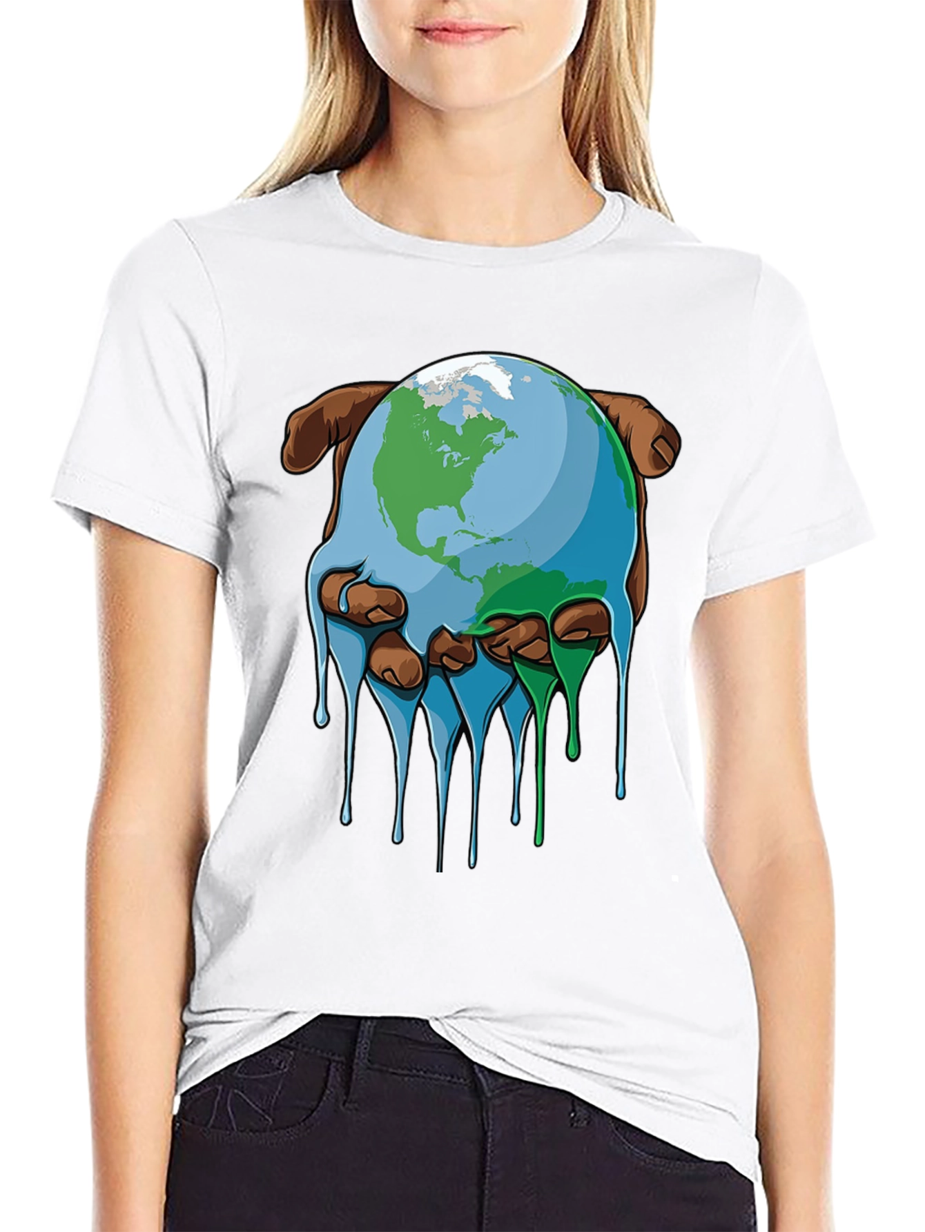 Melting Earth Graphic Tee - Save the Planet