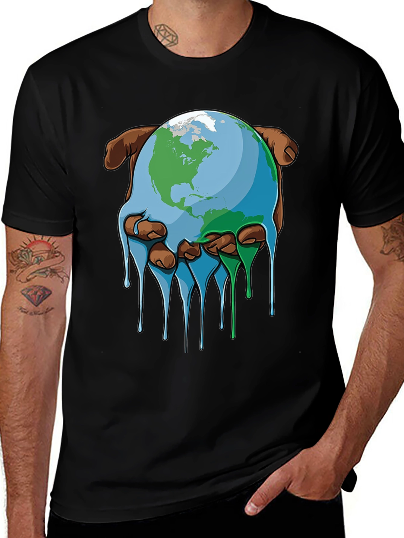 Melting Earth Graphic Tee - Save the Planet