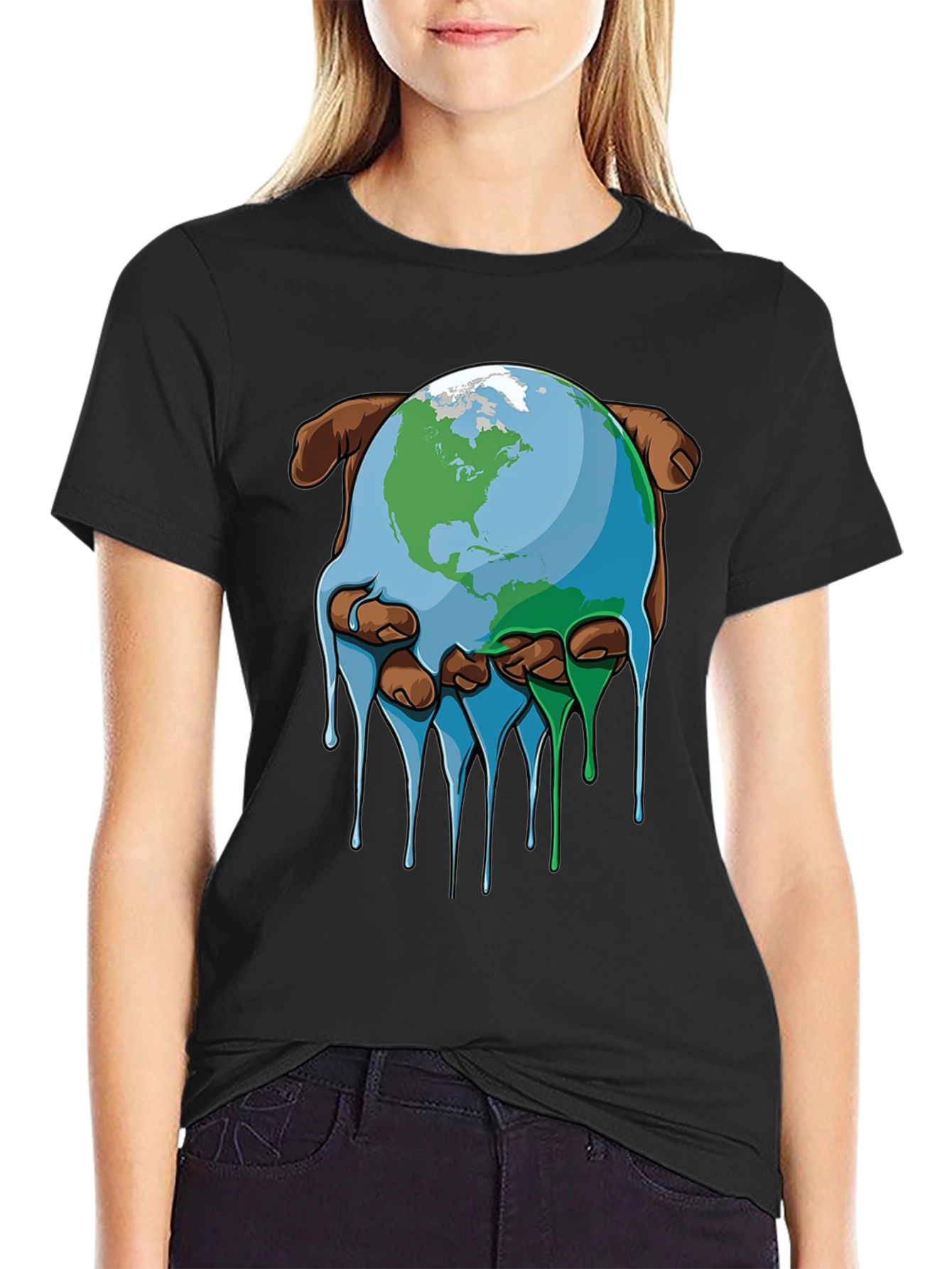 Melting Earth Graphic Tee - Save the Planet