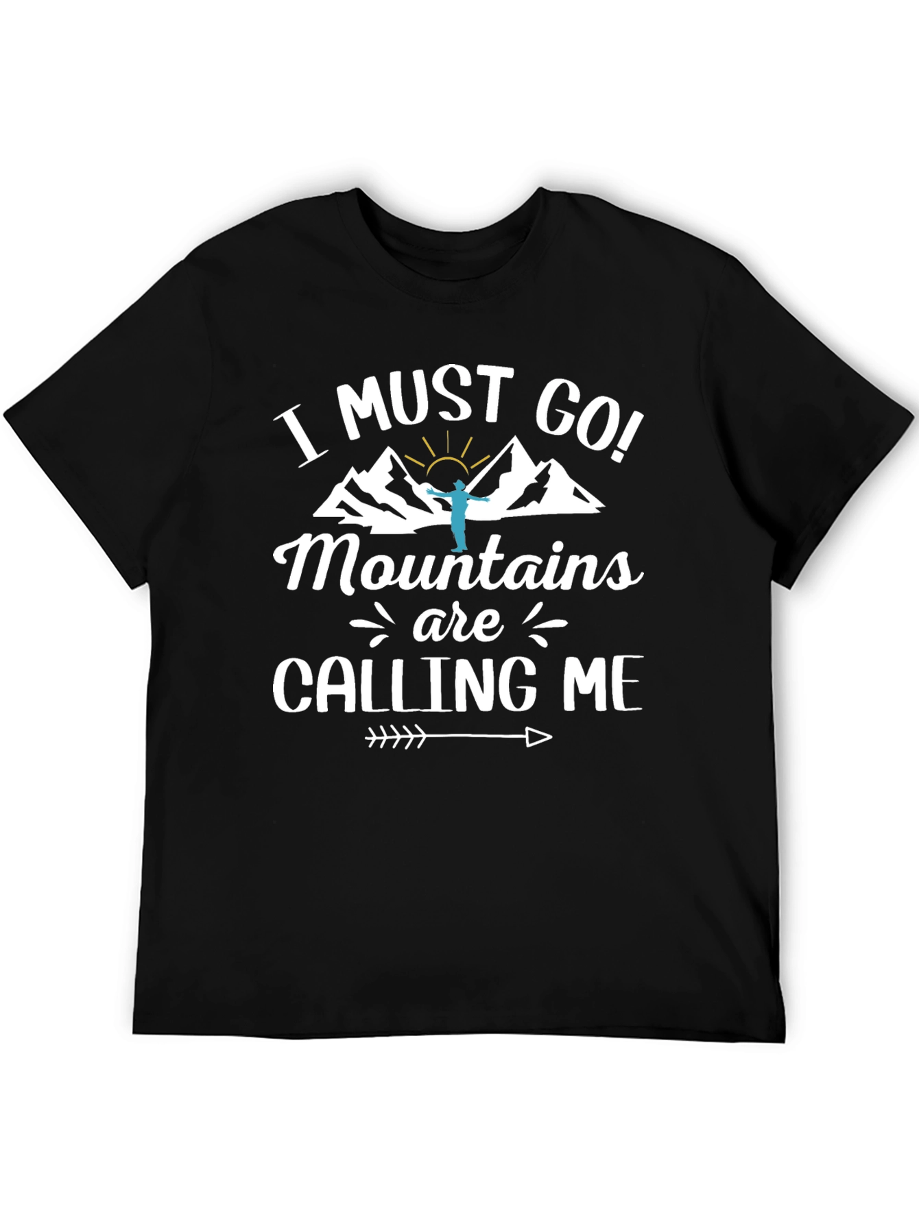 Mountains Calling Me Graphic Tee - Black