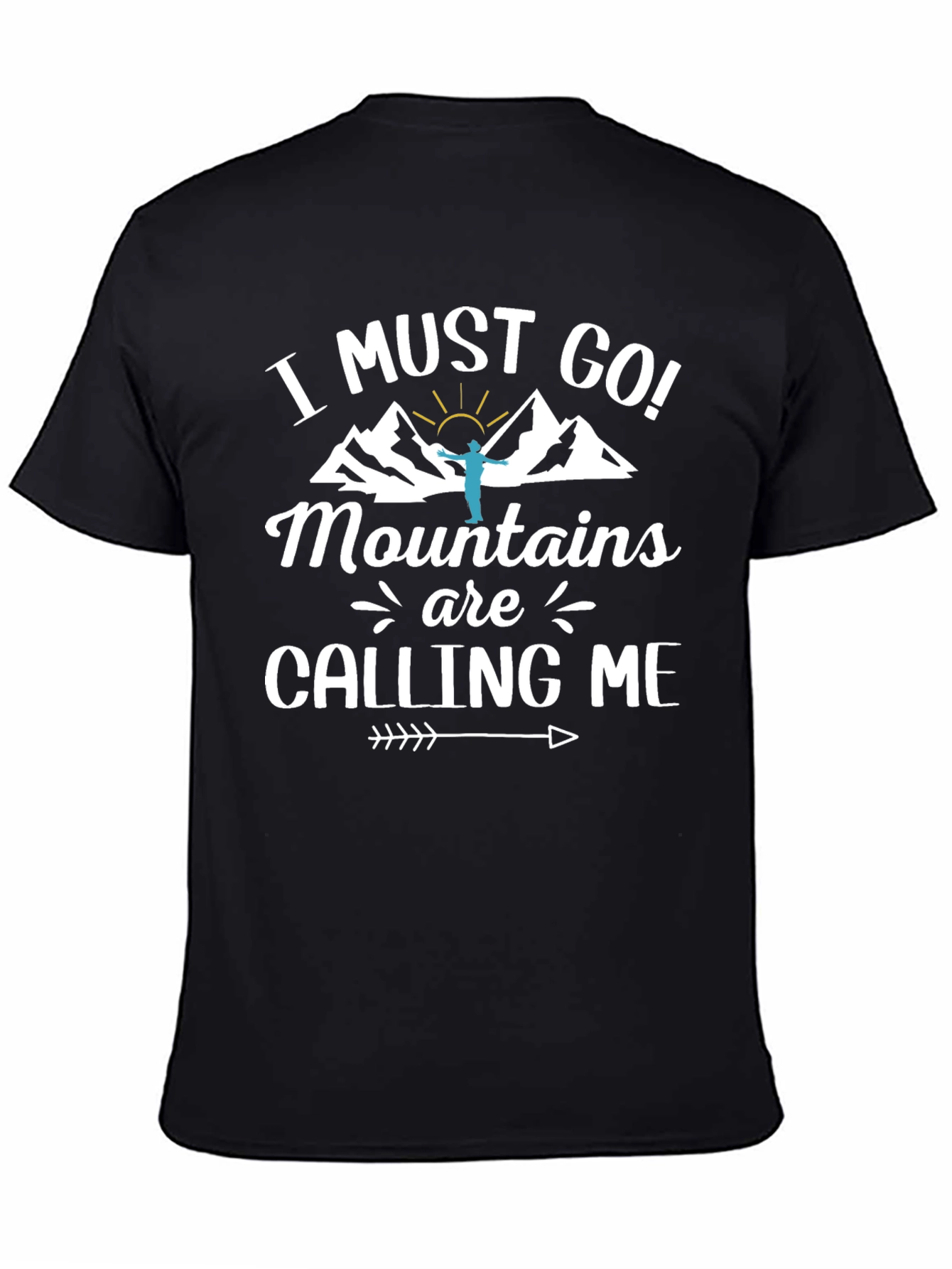 Mountains Calling Me Graphic Tee - Black
