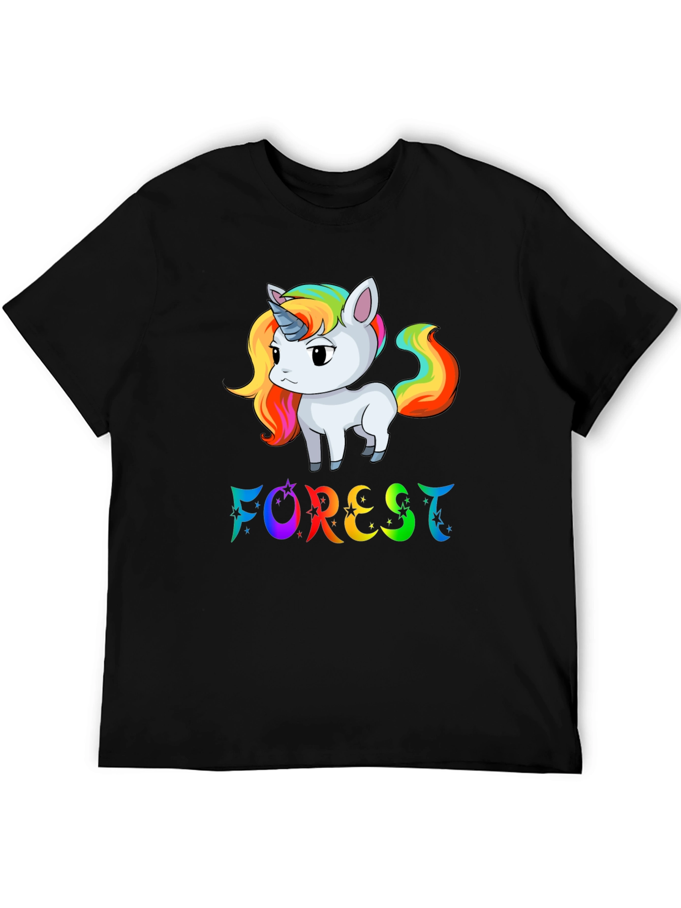 Rainbow Unicorn Forest Graphic T-Shirt
