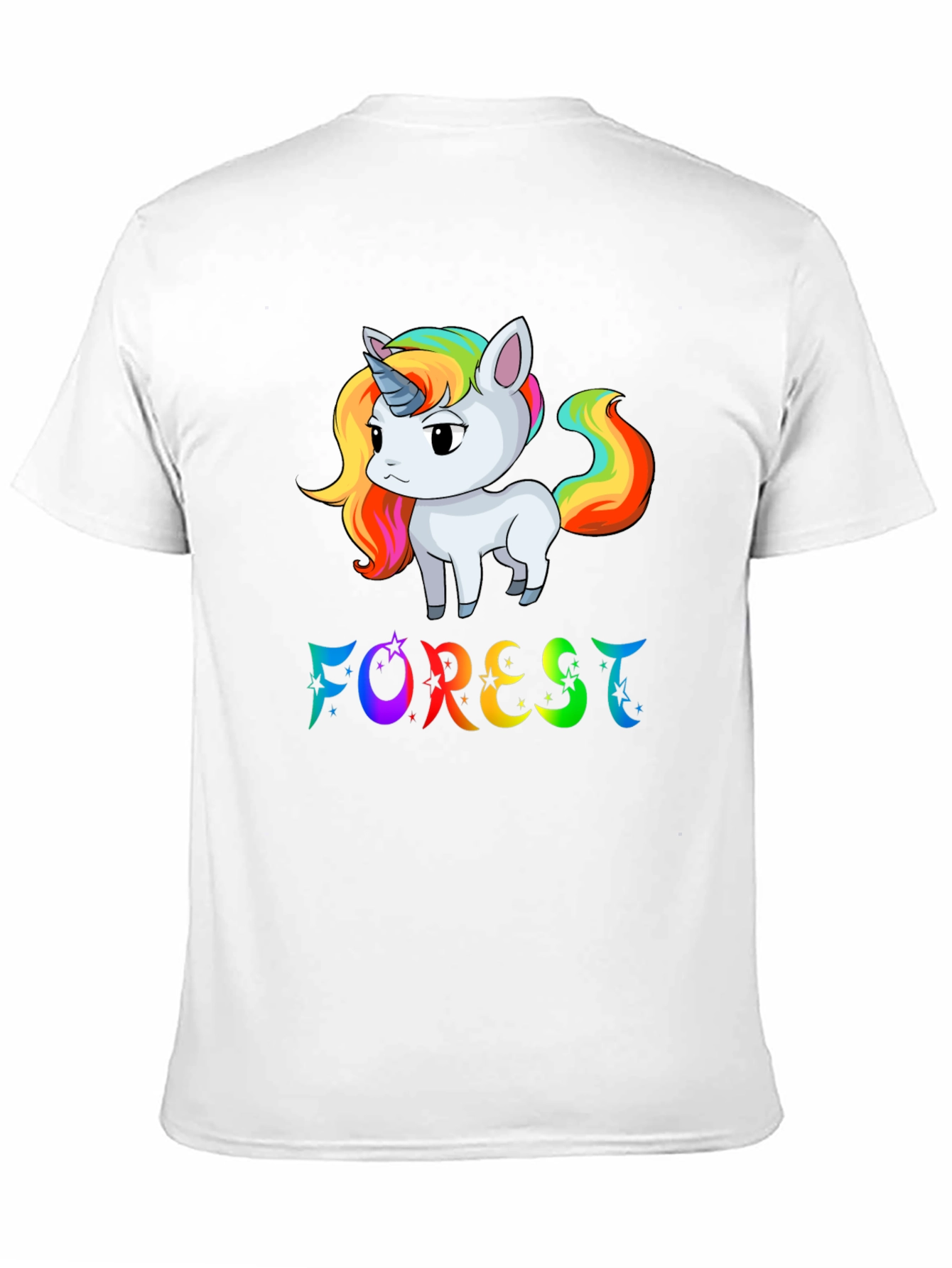 Rainbow Unicorn Forest Graphic T-Shirt