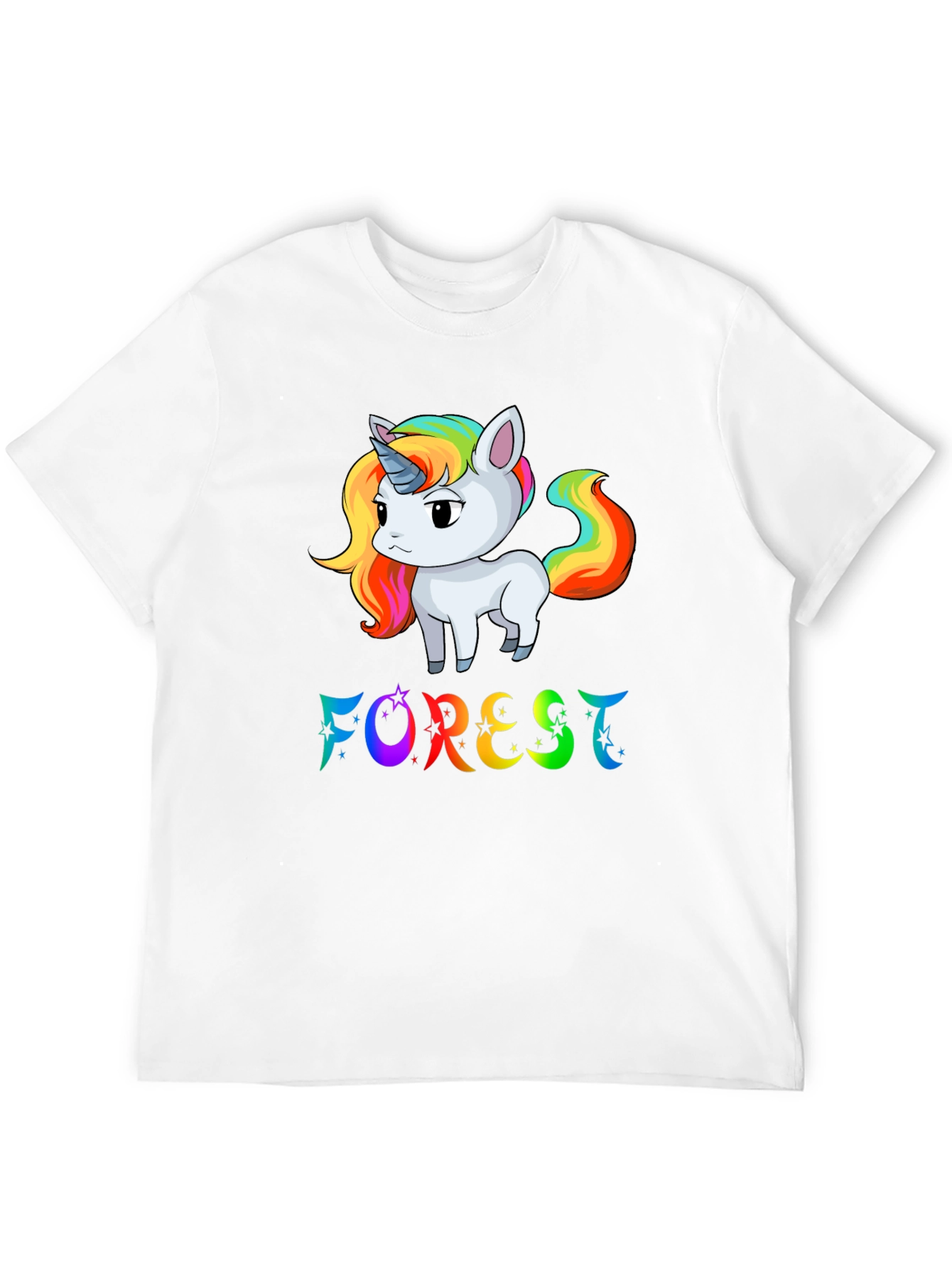 Rainbow Unicorn Forest Graphic T-Shirt