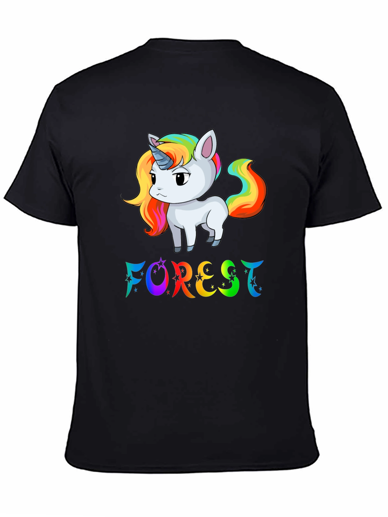 Rainbow Unicorn Forest Graphic T-Shirt