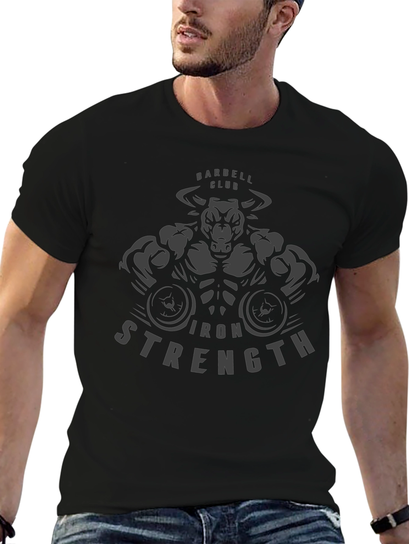 Barbell Club Iron Strength Graphic Tee - Black
