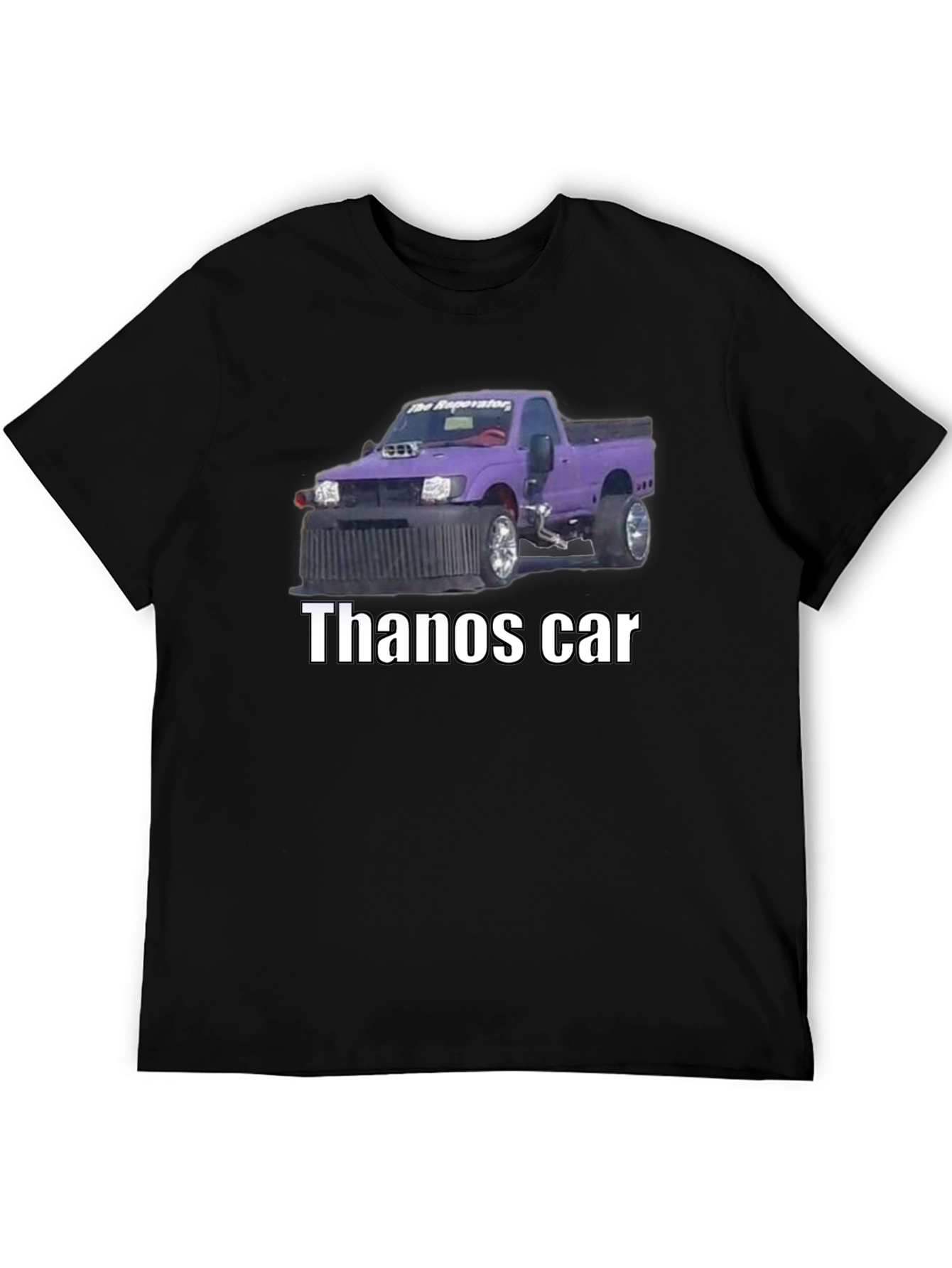 Thanos Car T-Shirt - Funny Purple Truck Graphic Tee
