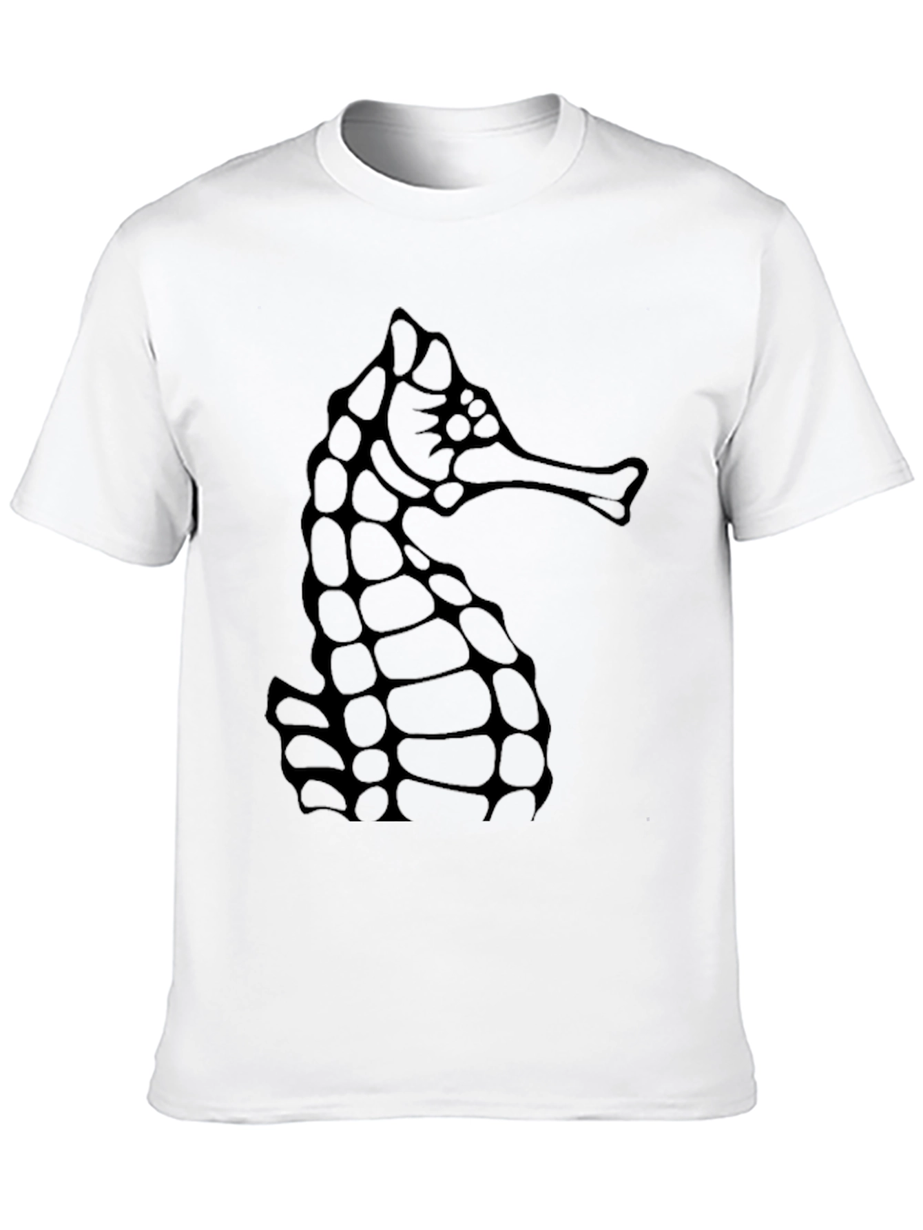 Mens Black Seahorse Graphic T-Shirt