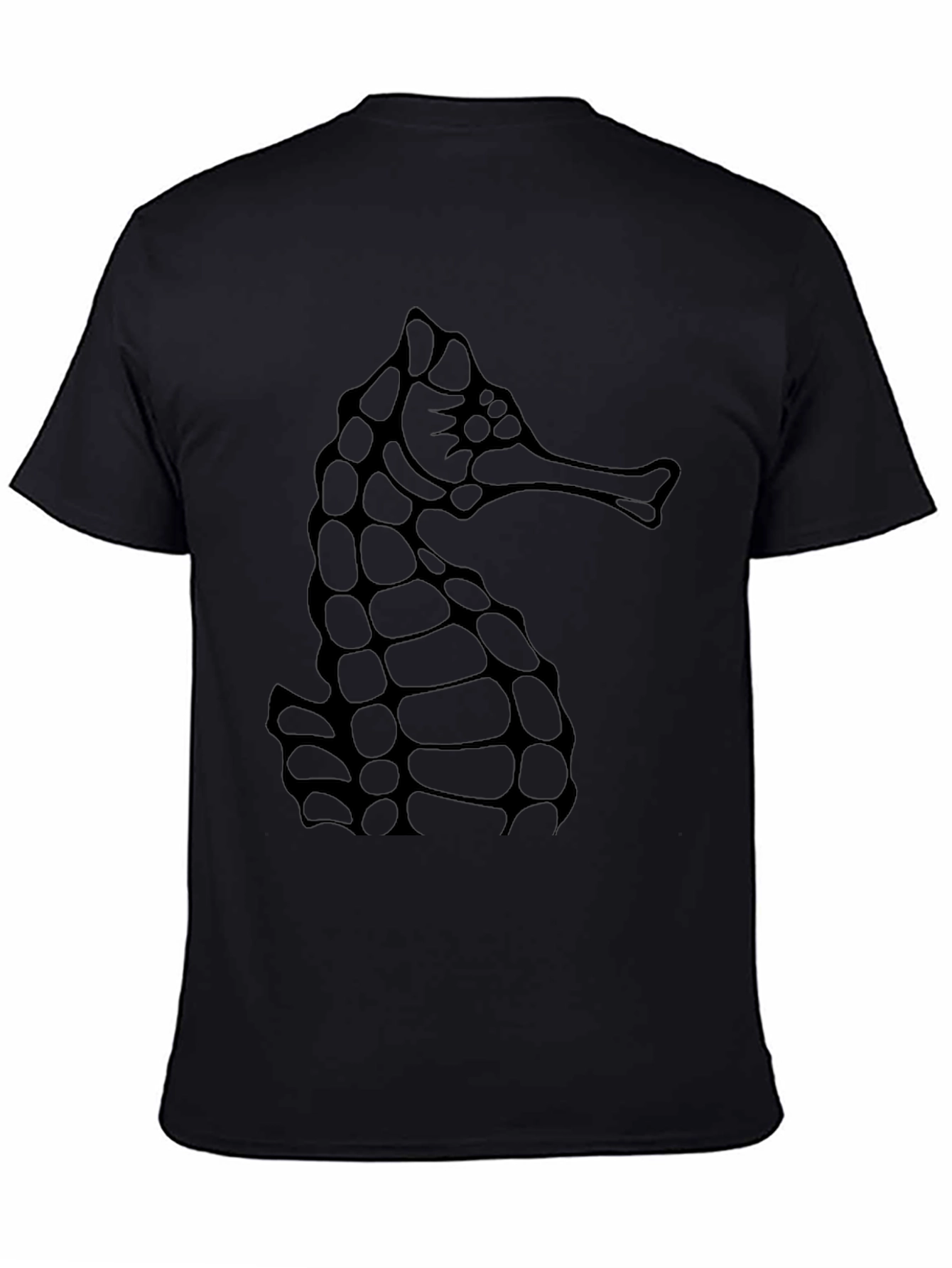 Mens Black Seahorse Graphic T-Shirt