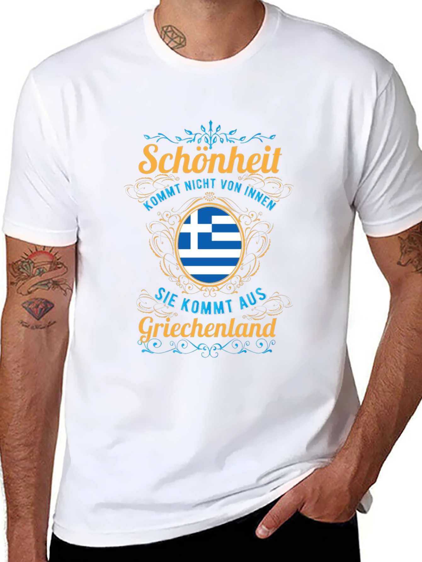 Greece Pride T-Shirt - Schönheit Kommt Nicht Von Innen