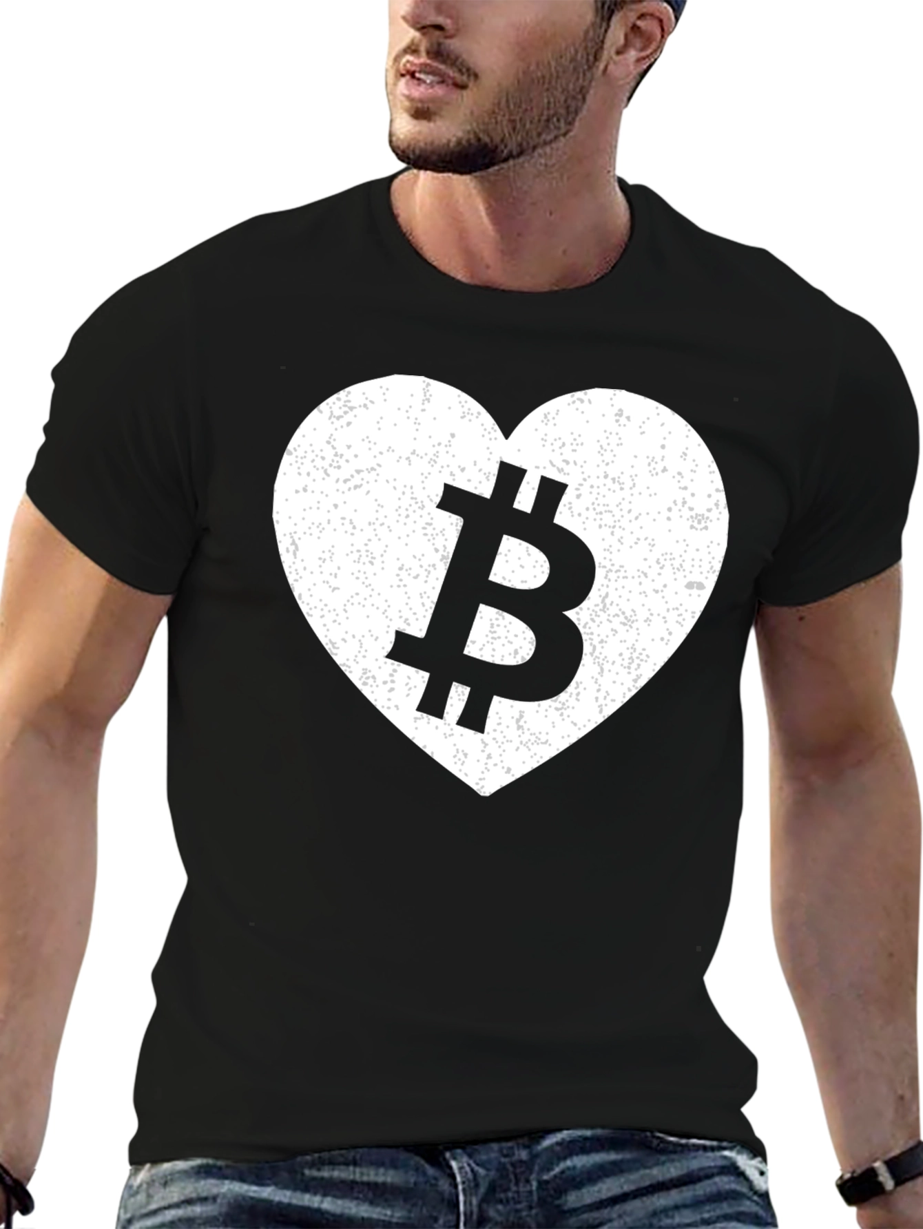 Bitcoin Heart Graphic Tee - Crypto Lover T-Shirt