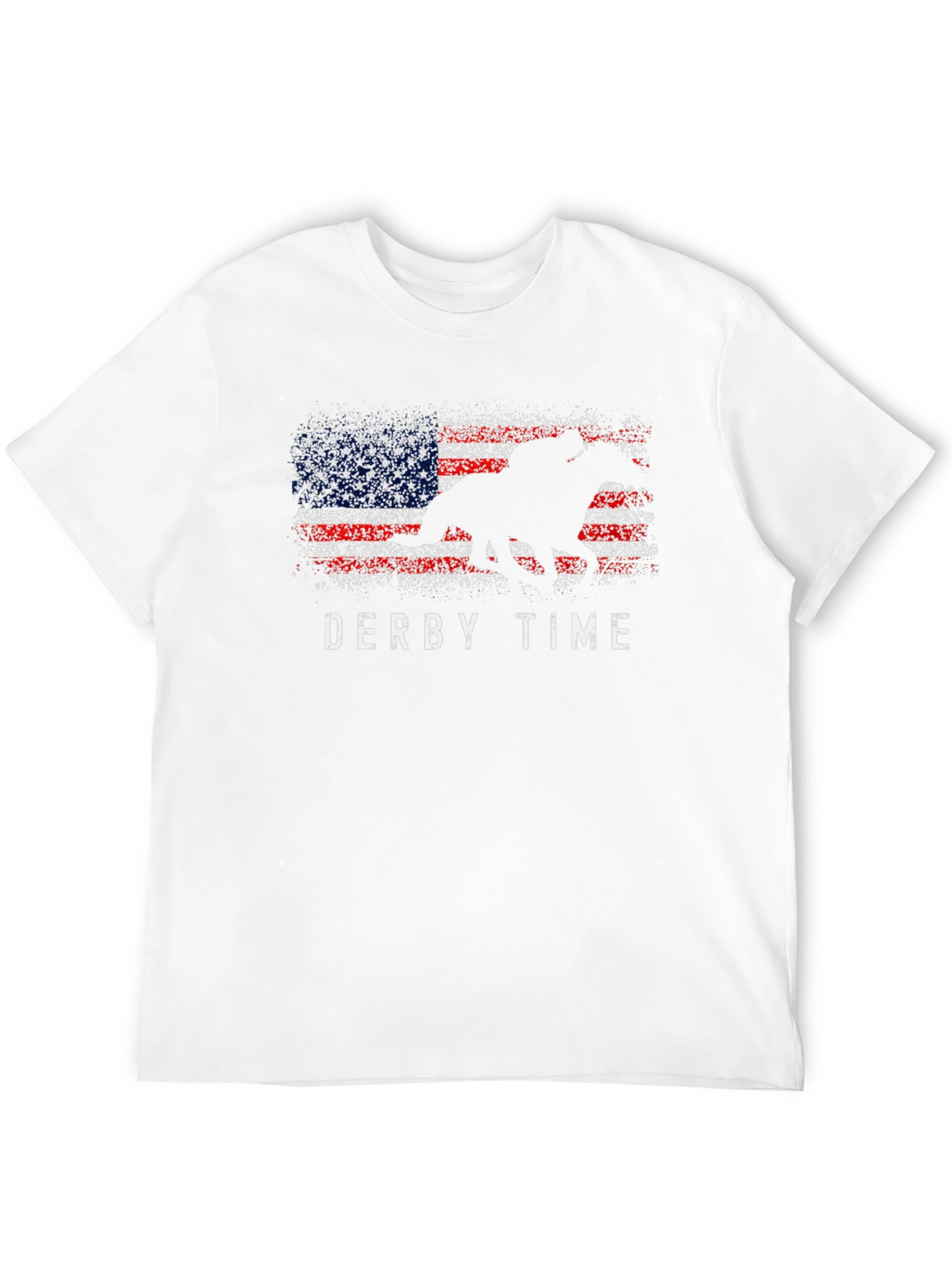 Derby Time American Flag Horse Graphic T-Shirt