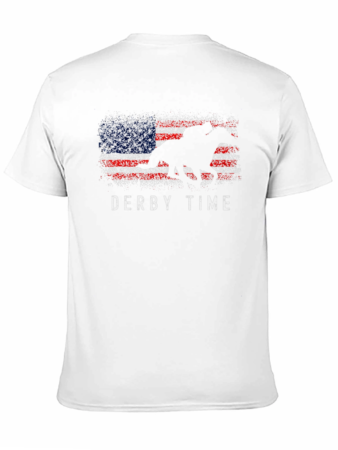 Derby Time American Flag Horse Graphic T-Shirt