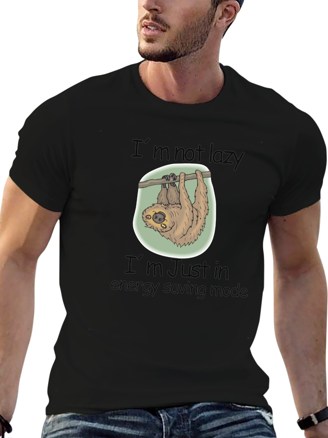 Sloth Energy Saving Mode Graphic T-Shirt