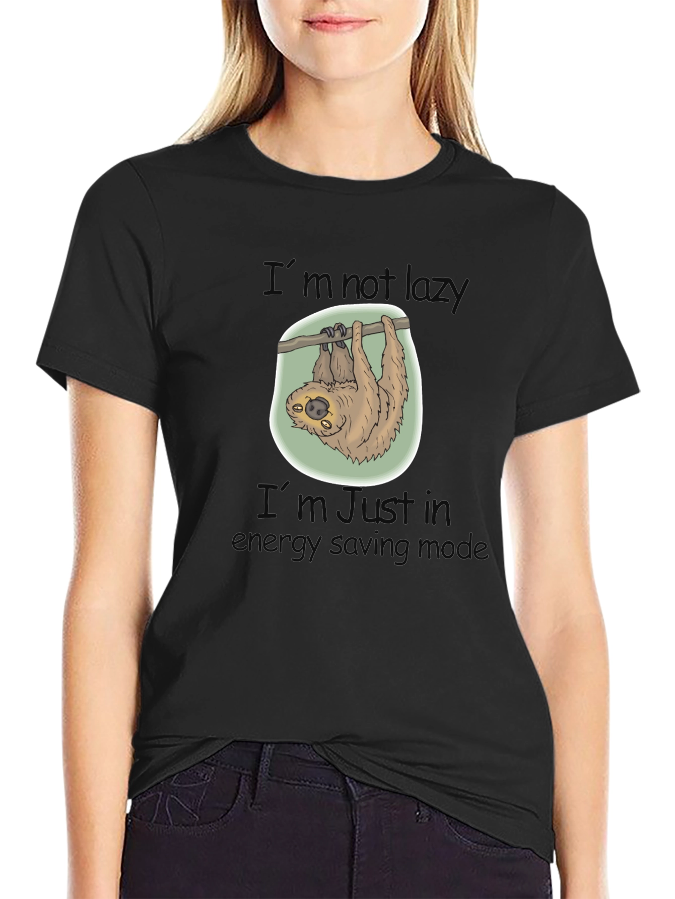 Sloth Energy Saving Mode Graphic T-Shirt