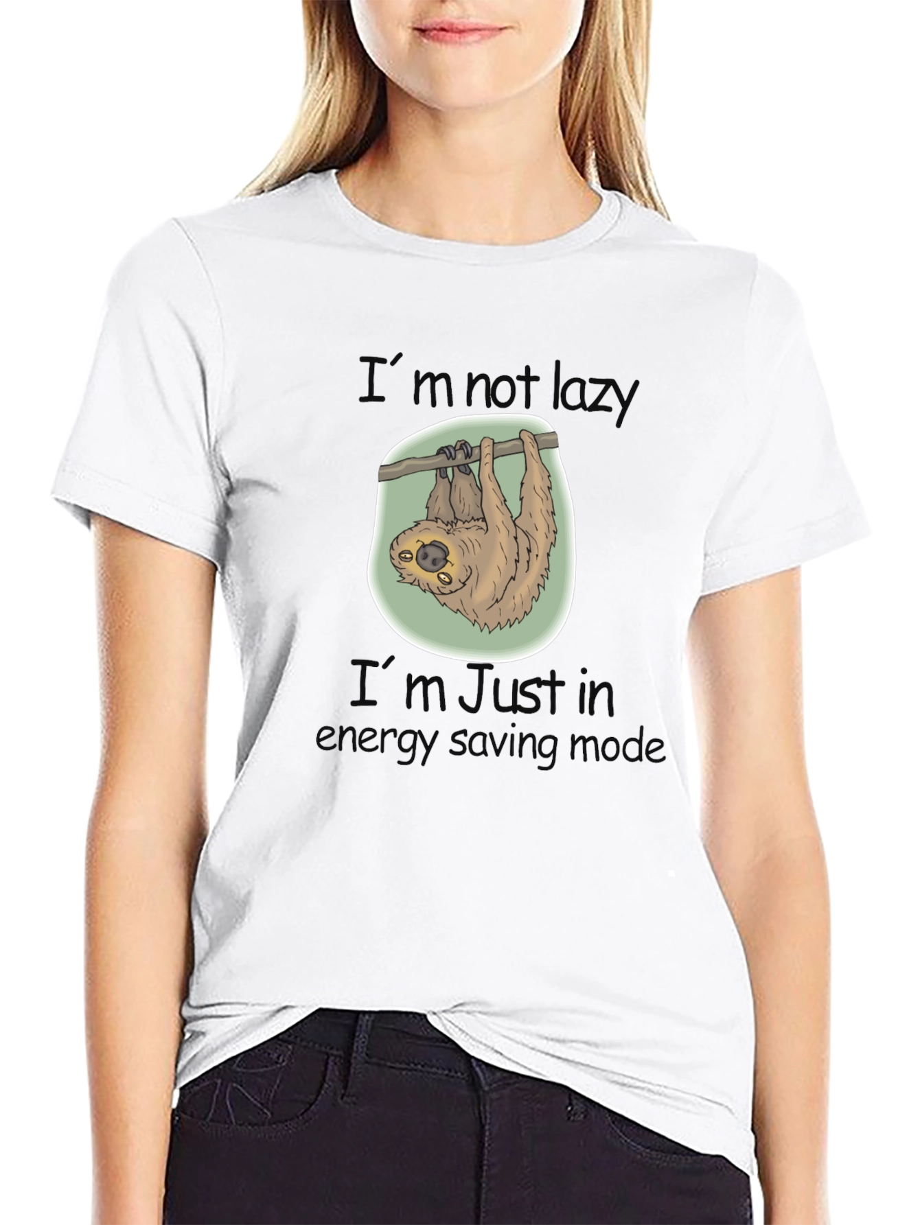 Sloth Energy Saving Mode Graphic T-Shirt