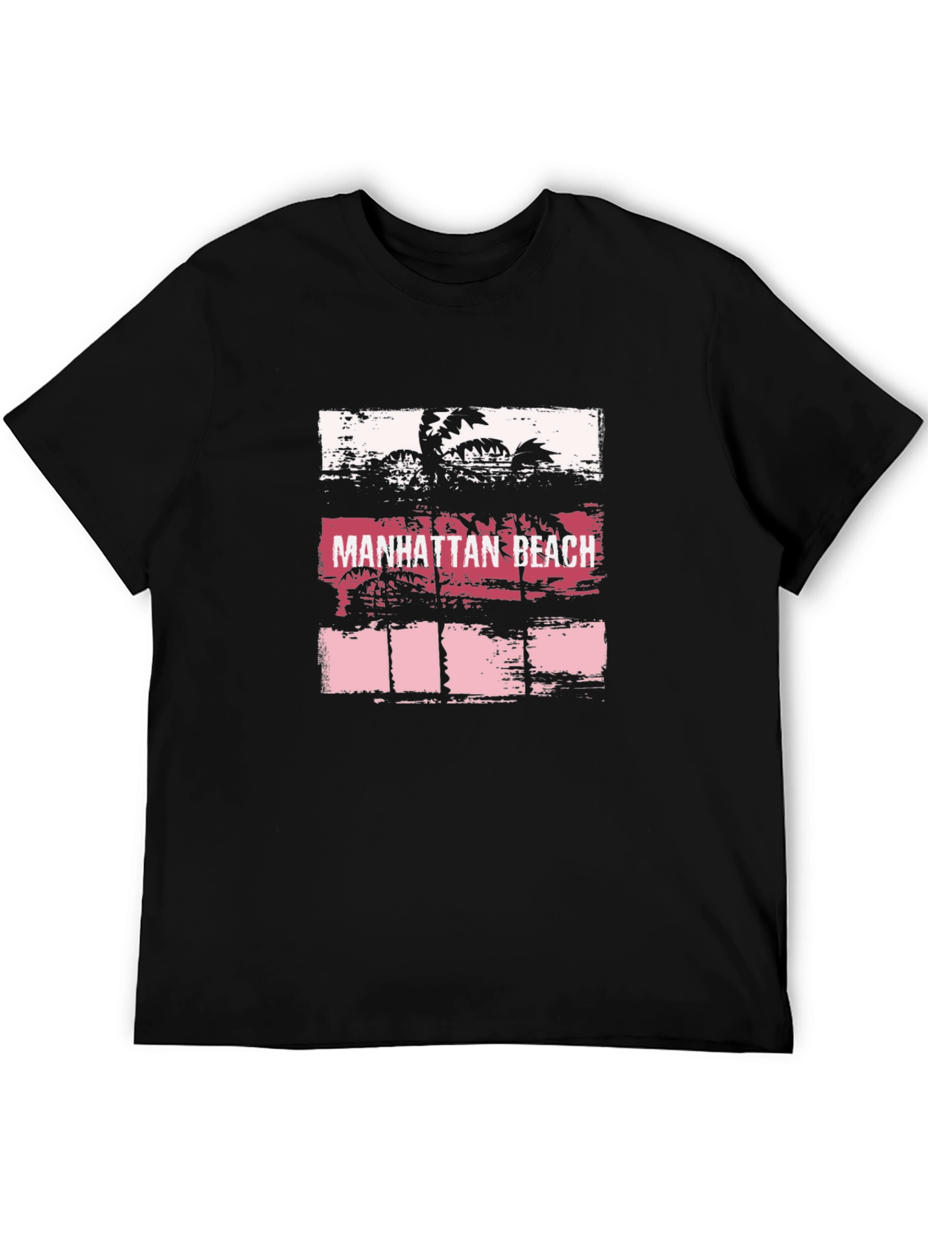 Manhattan Beach Graphic Tee - Palm Tree Sunset