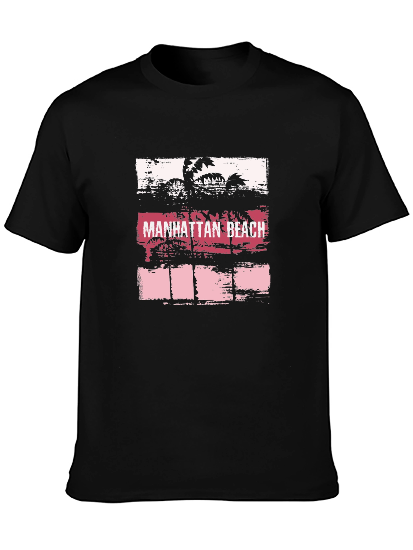 Manhattan Beach Graphic Tee - Palm Tree Sunset