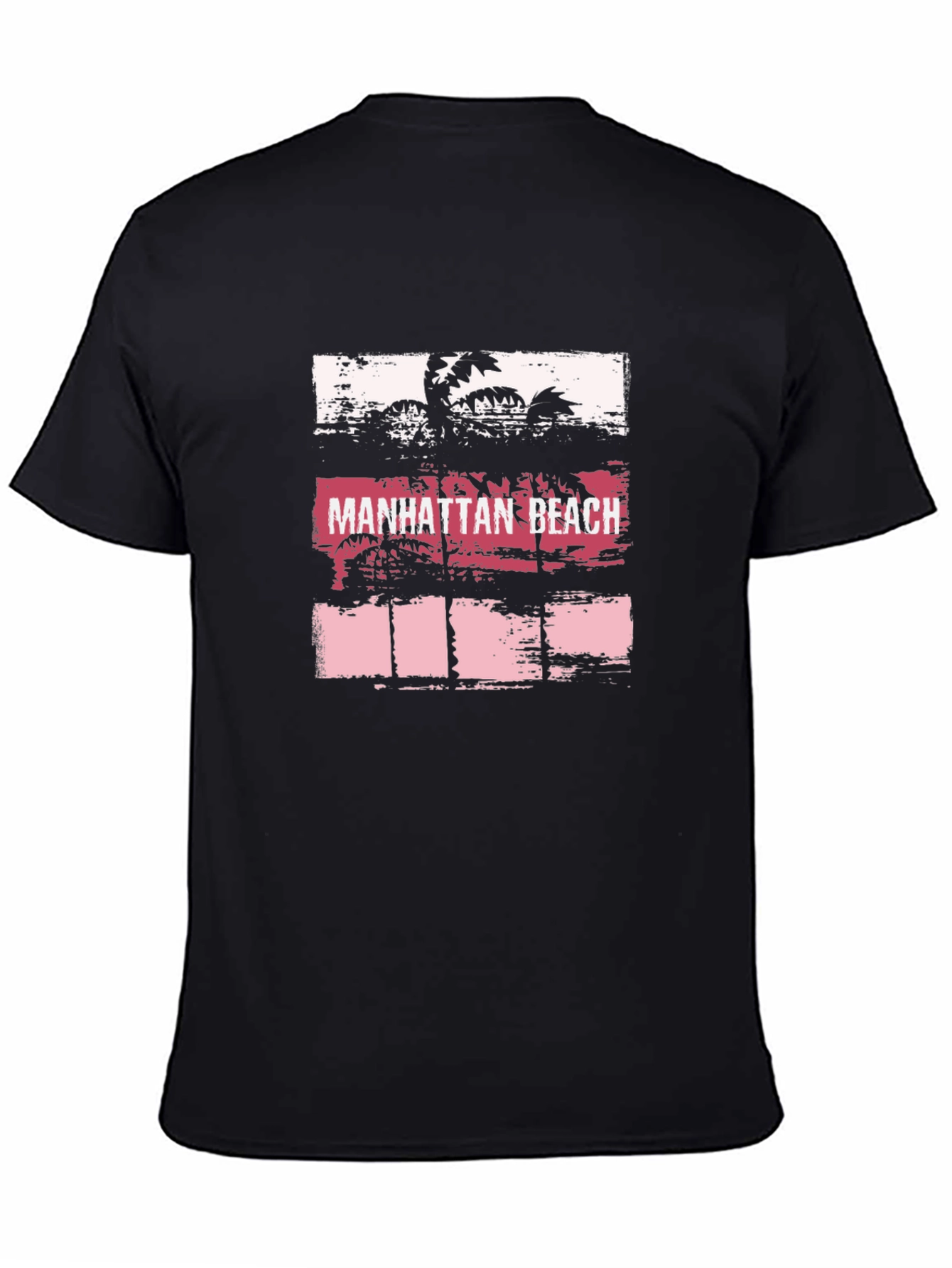 Manhattan Beach Graphic Tee - Palm Tree Sunset