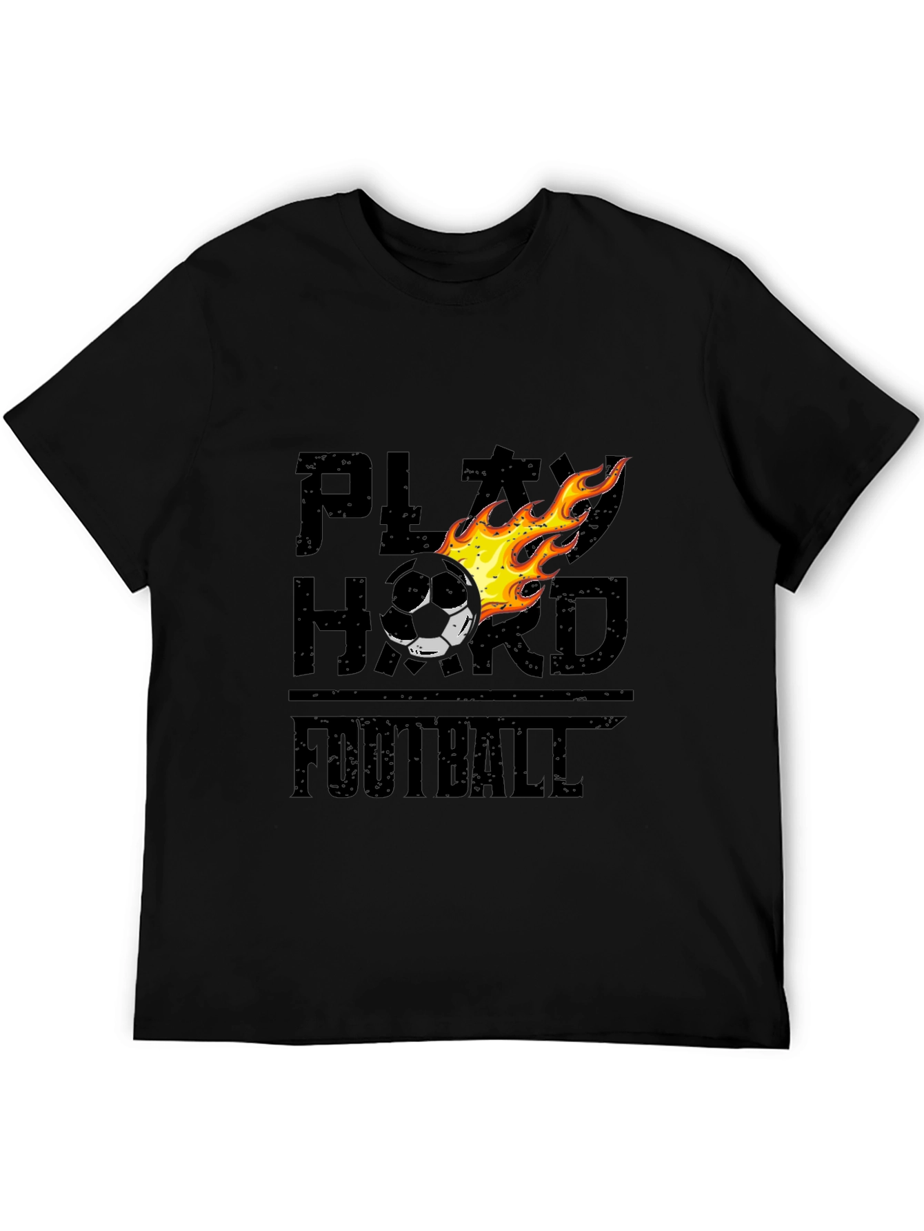 Play Hard Football Graphic Tee - Black