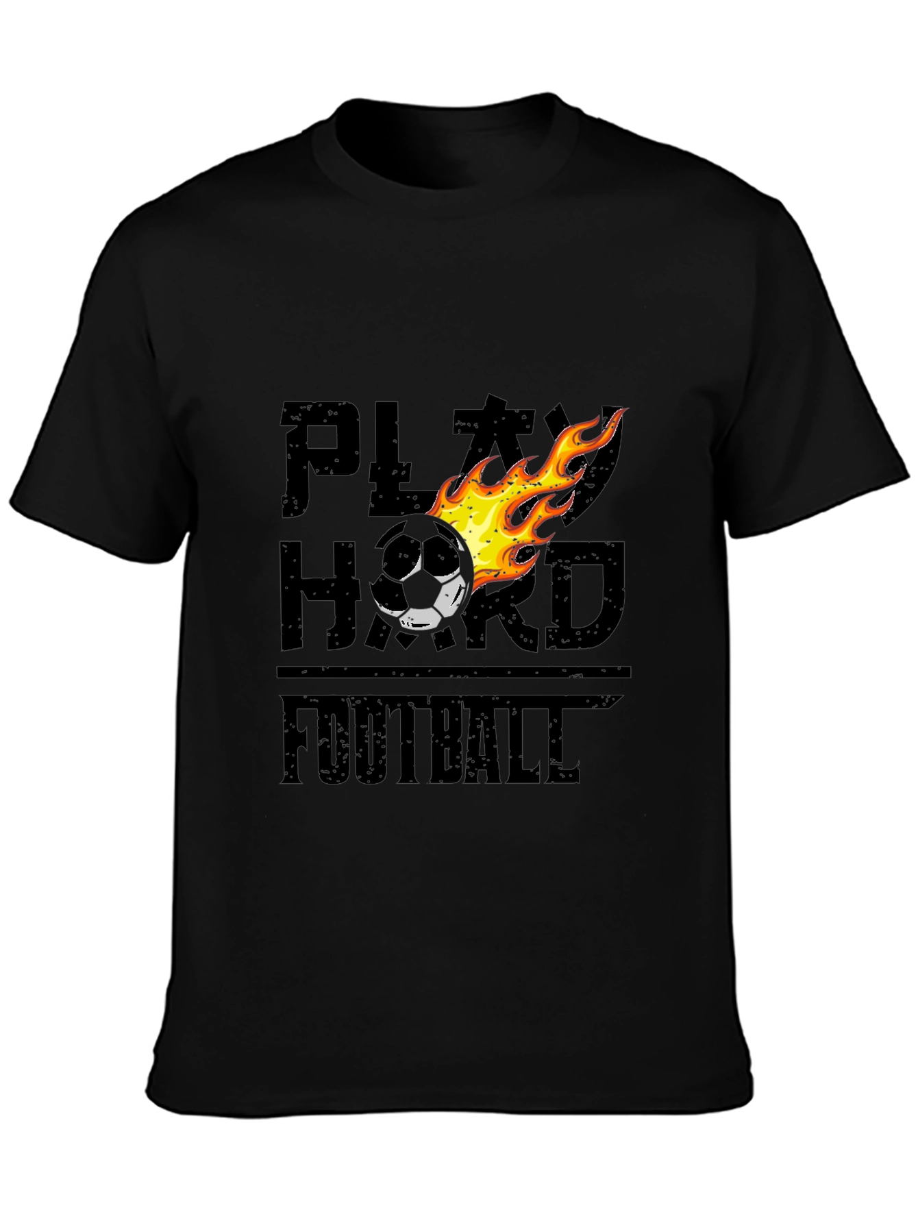 Play Hard Football Graphic Tee - Black