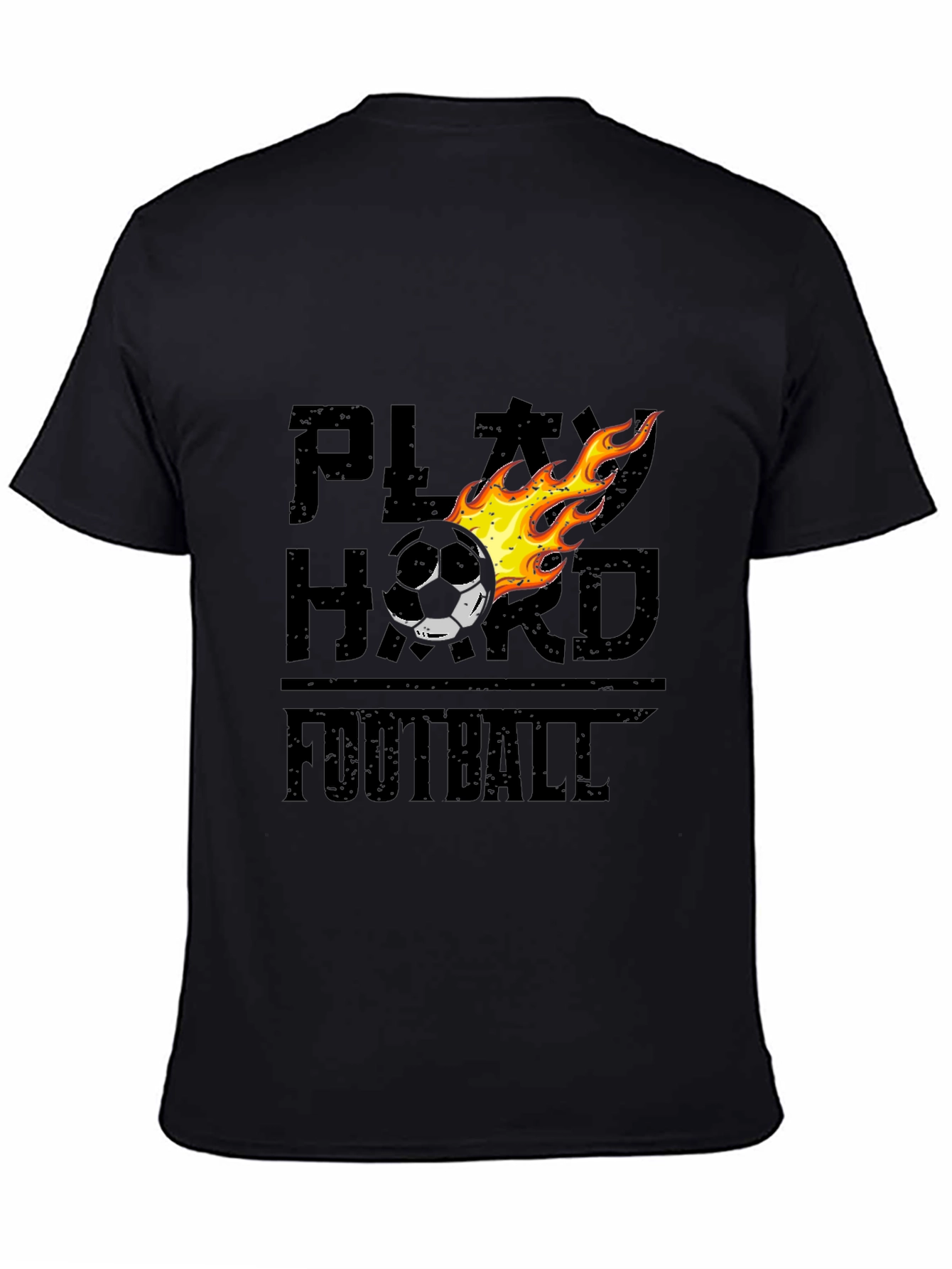 Play Hard Football Graphic Tee - Black