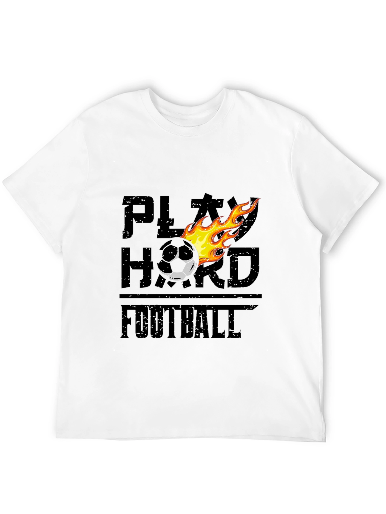 Play Hard Football Graphic Tee - Black