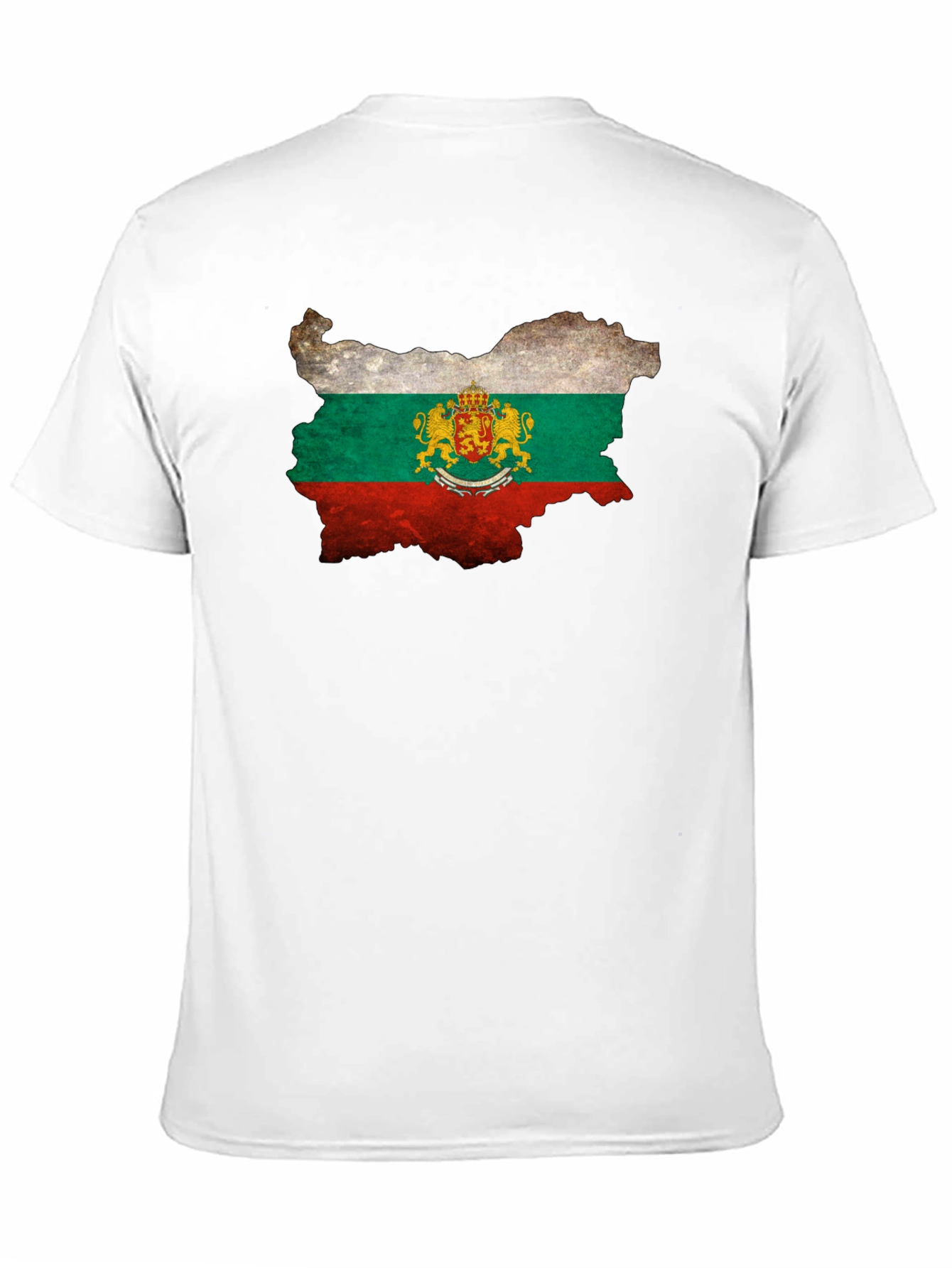 Bulgaria Flag Map T-Shirt - Black