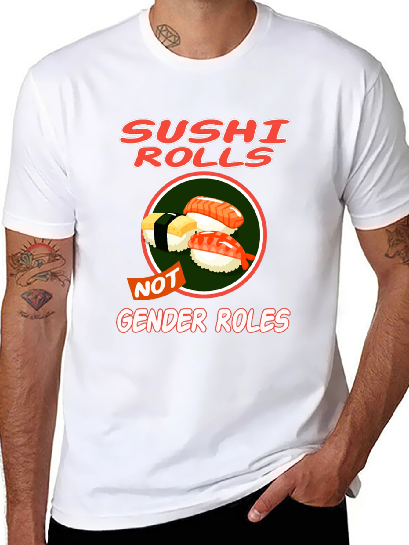 Sushi Rolls Not Gender Roles T-Shirt