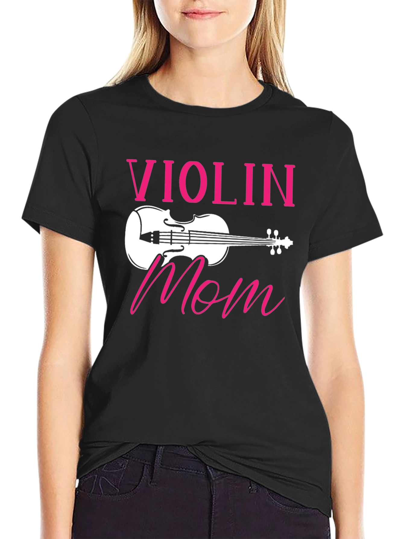 Violin Mom T-Shirt - Musical Gift for Mothers