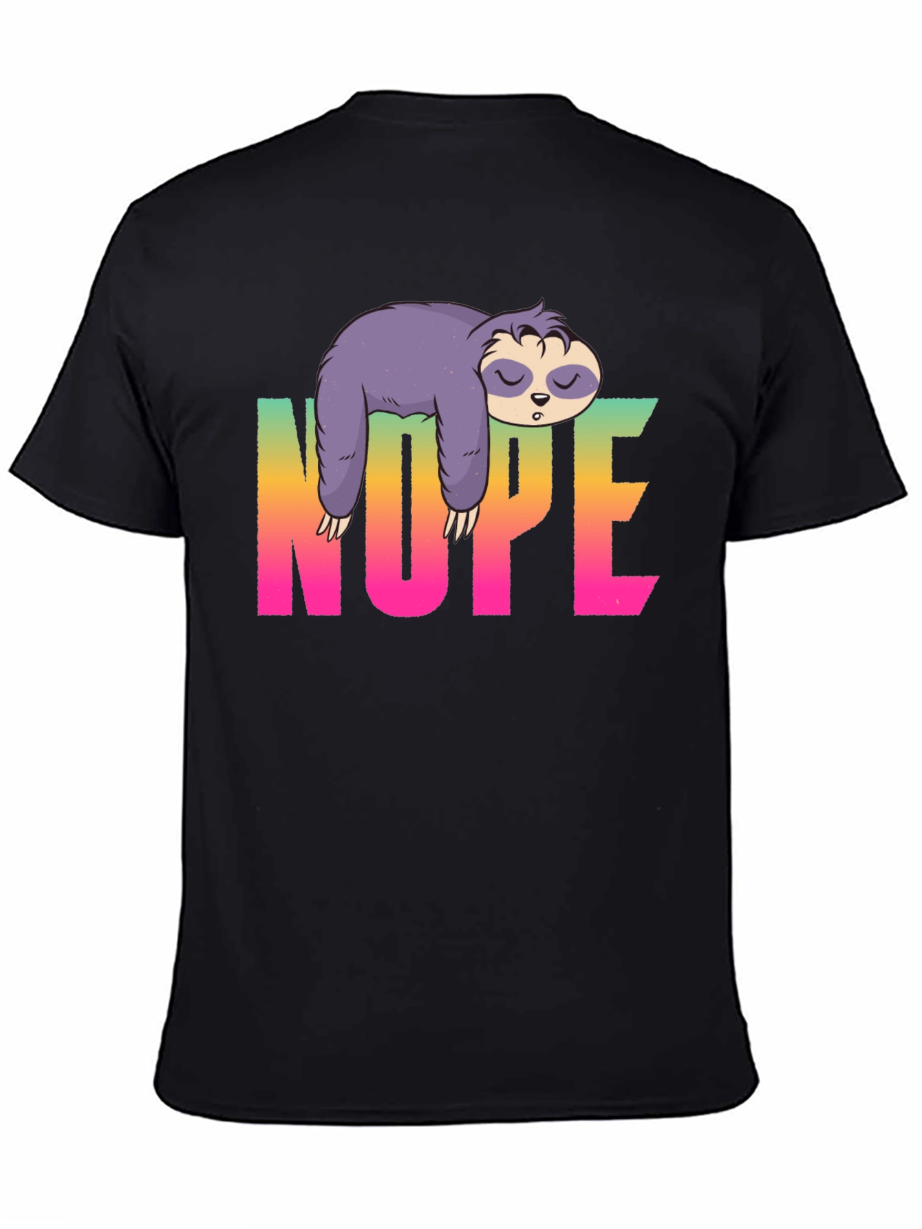Nope Sloth Graphic Tee - Relaxed Style
