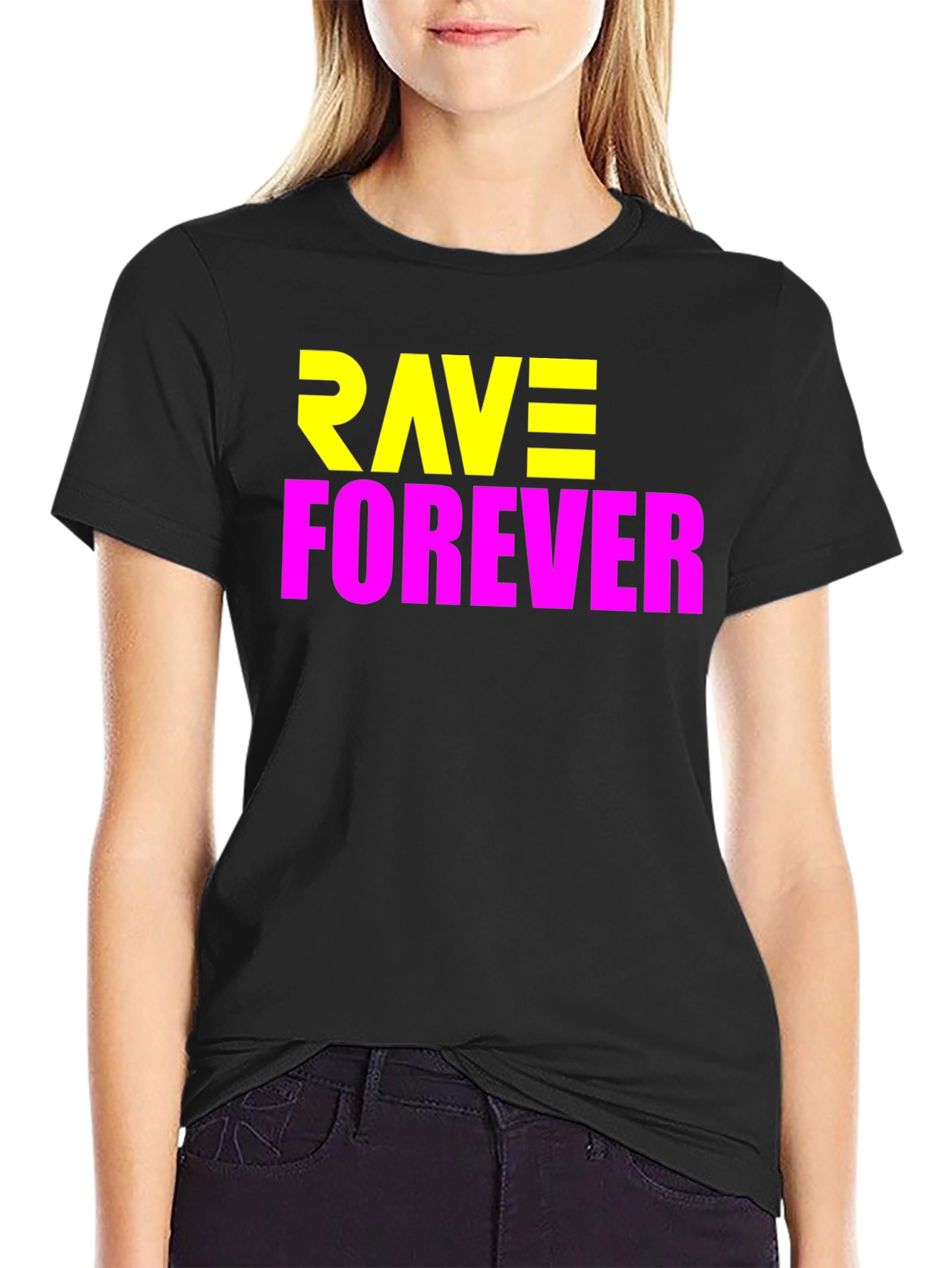 Rave Forever Graphic Tee - Bold Party T-Shirt