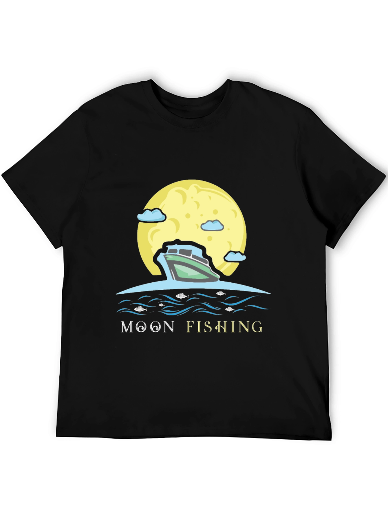 Moon Fishing Graphic Tee