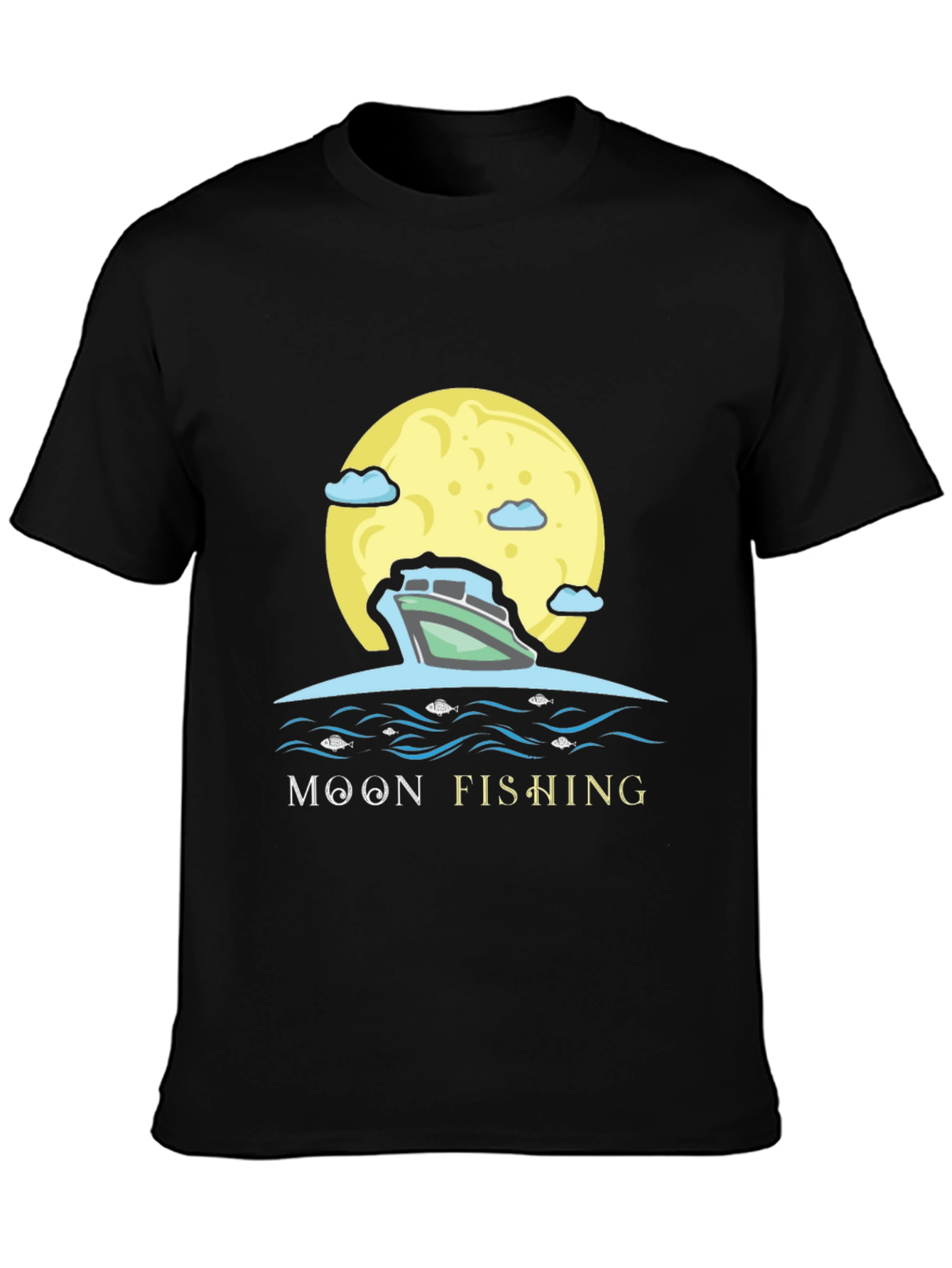 Moon Fishing Graphic Tee