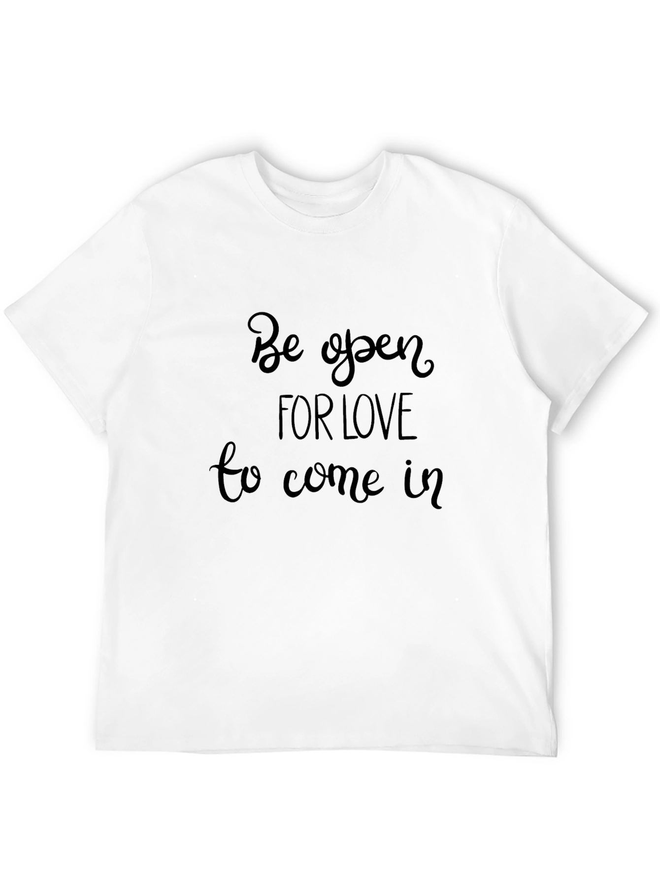 Open to Love Black Graphic Tee