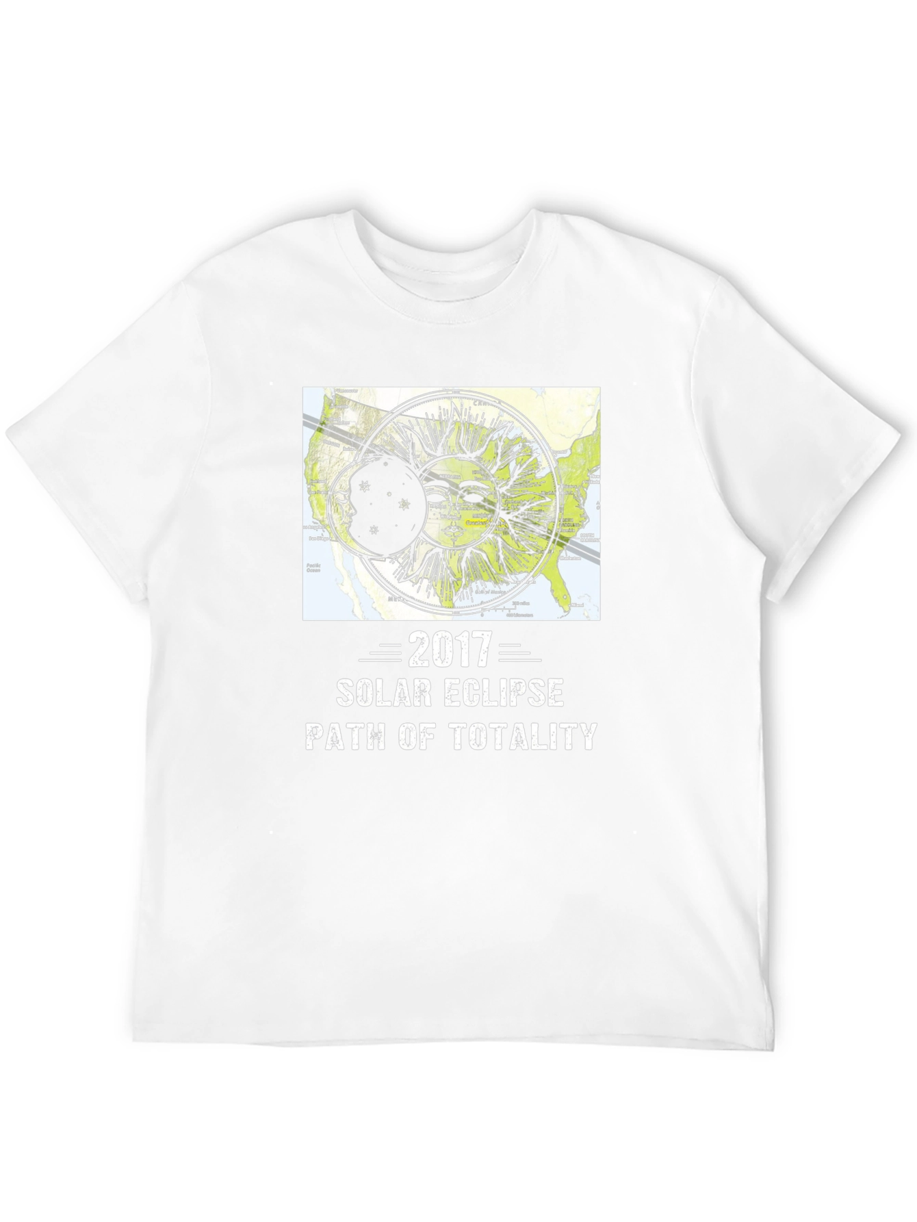 2017 Solar Eclipse Path of Totality Graphic Tee