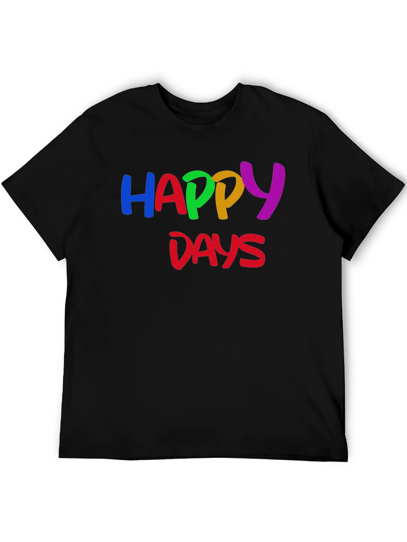 Happy Days Graphic T-Shirt - Black Tee