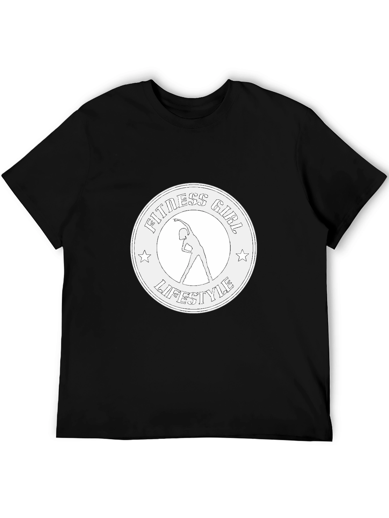 Fitness Girl Lifestyle Black Graphic Tee
