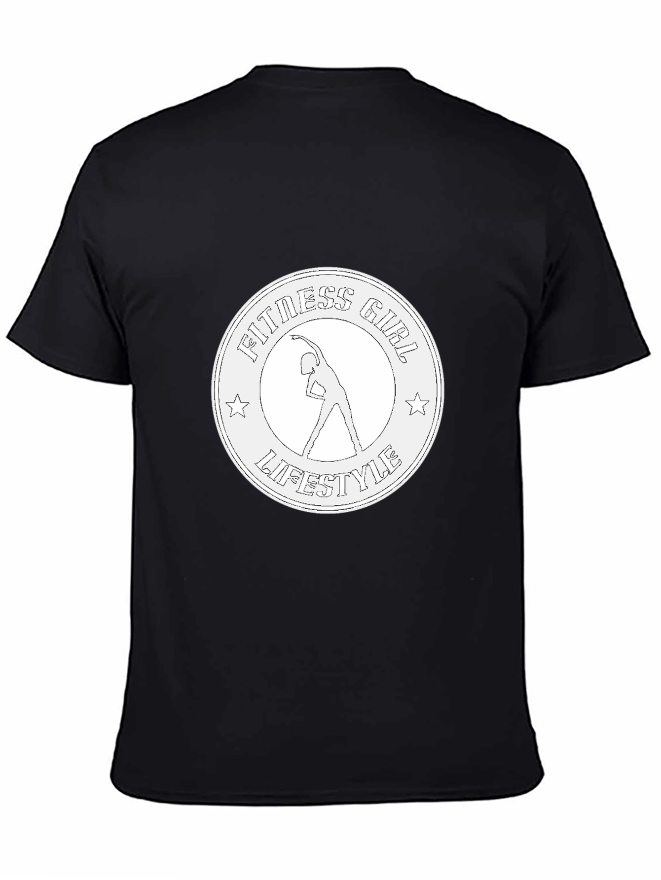 Fitness Girl Lifestyle Black Graphic Tee