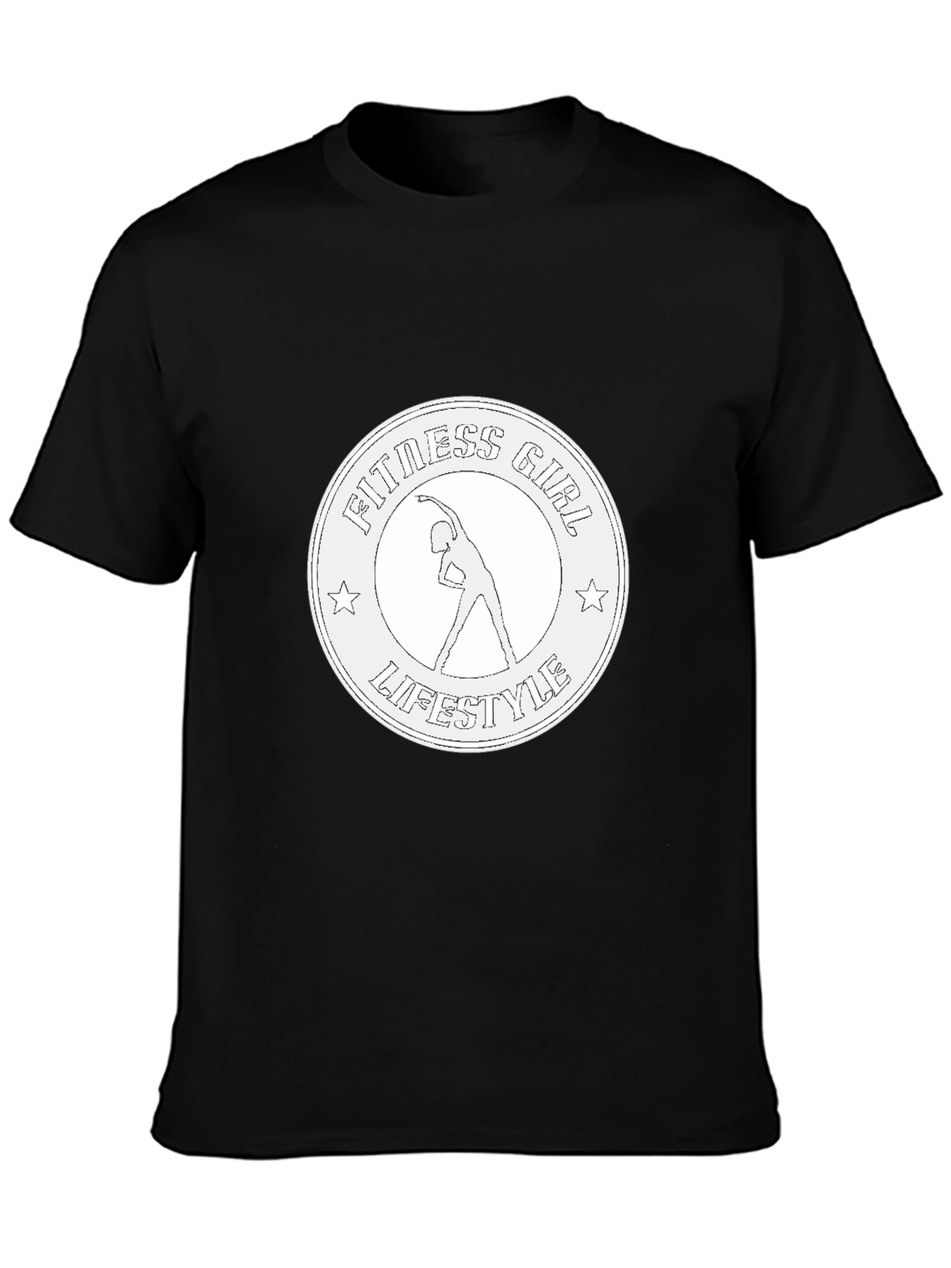 Fitness Girl Lifestyle Black Graphic Tee