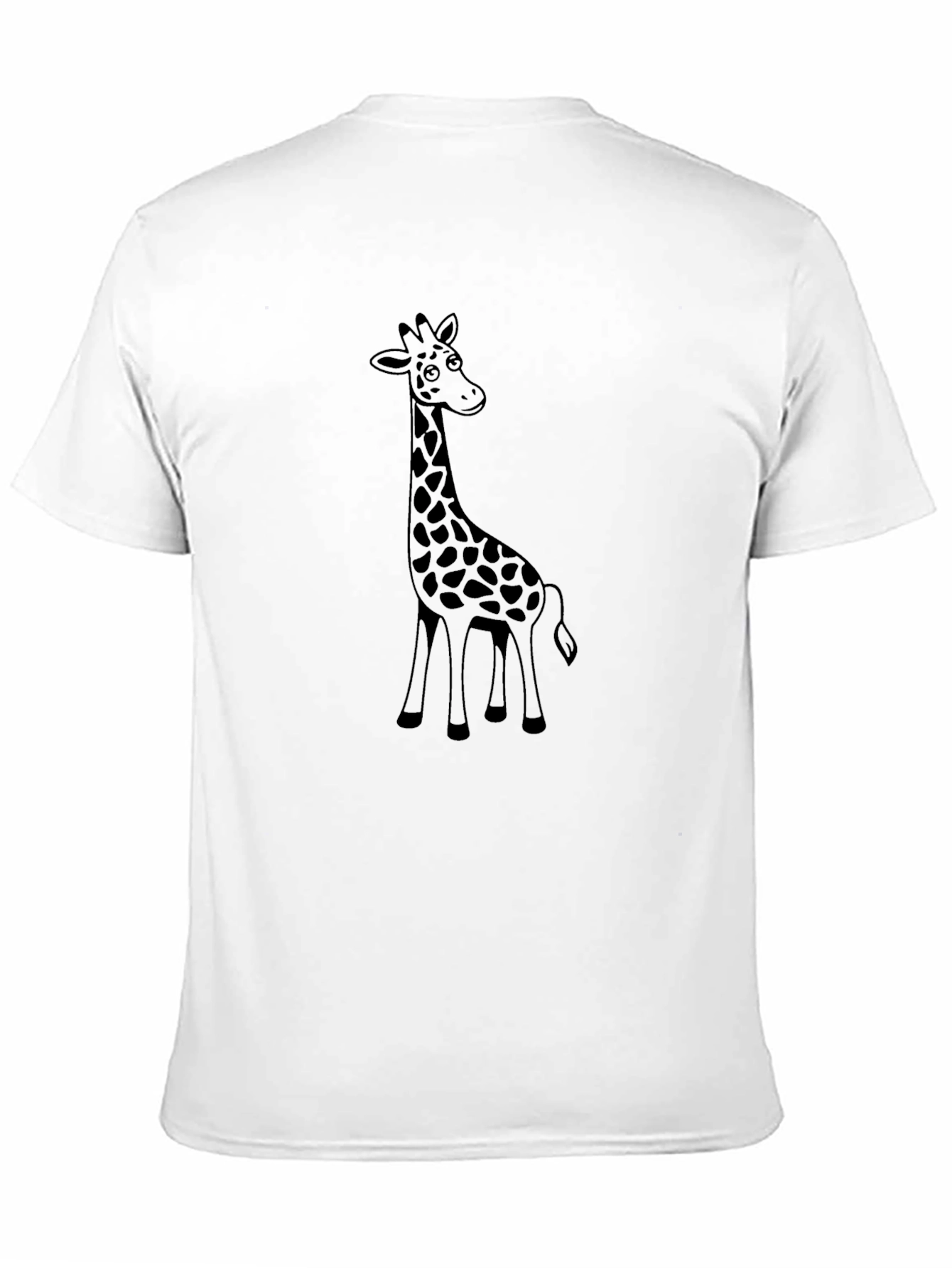 Giraffe Graphic Print Black T-Shirt