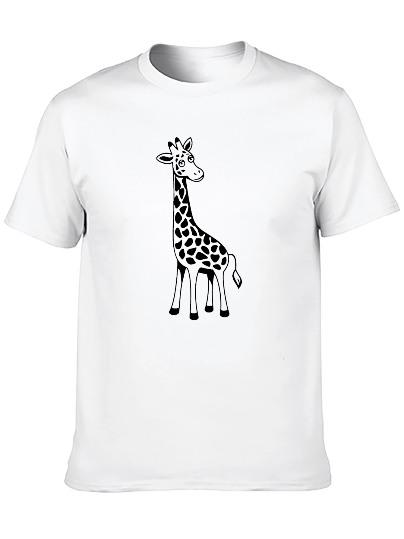 Giraffe Graphic Print Black T-Shirt
