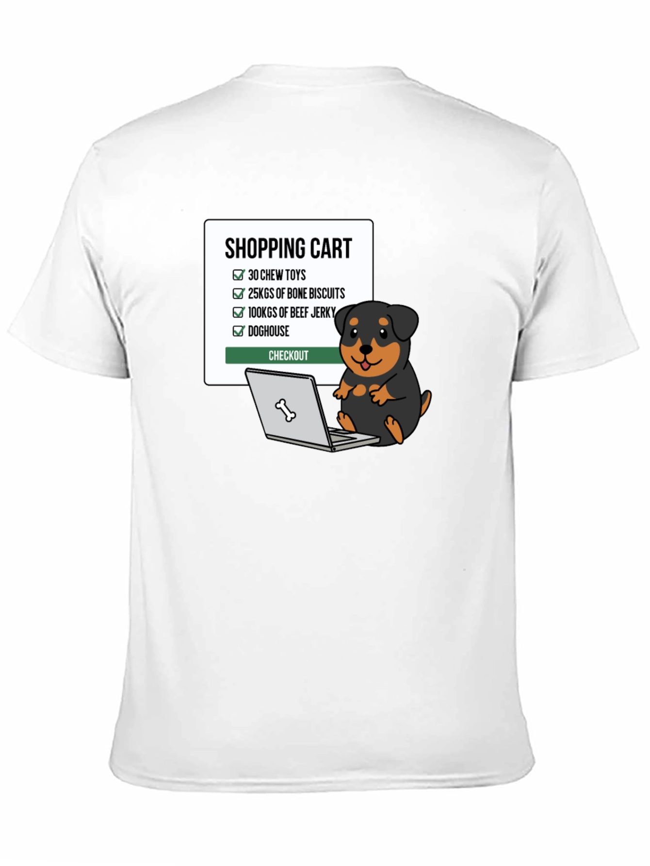 Dog Lover T-Shirt - Shopping Cart Design