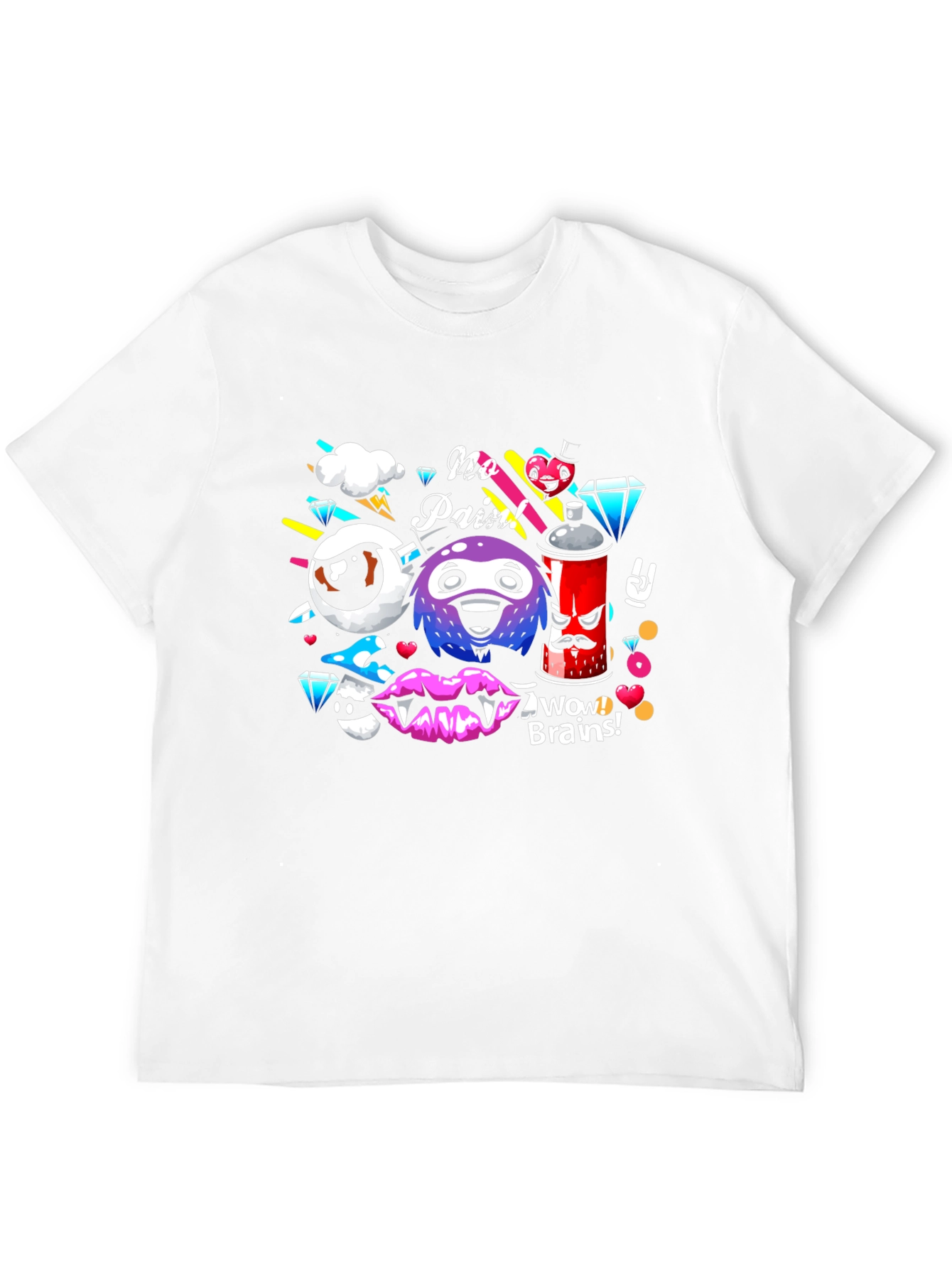 Eye-Catching Graphic Print Black T-Shirt