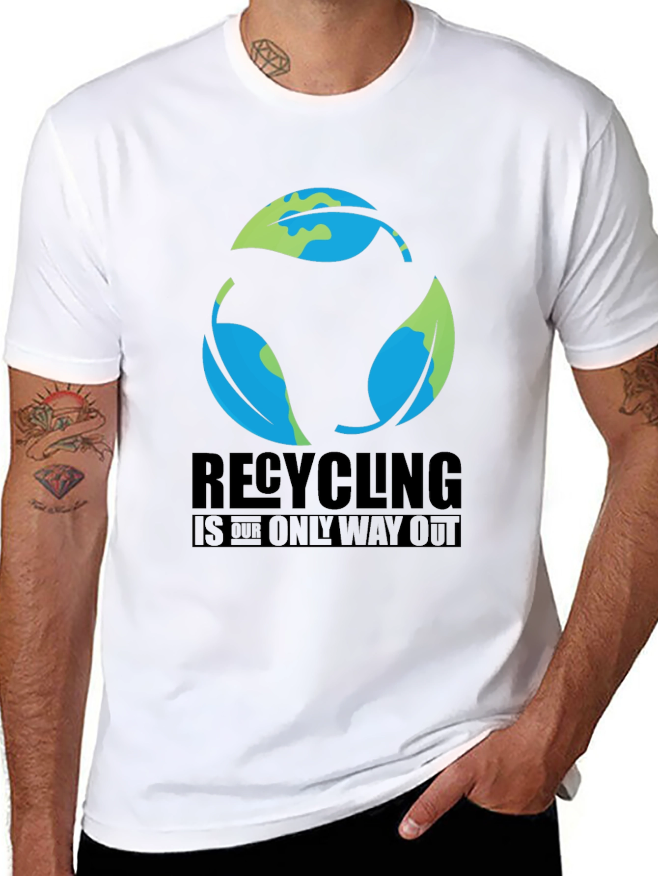Recycling is the Only Way Out Graphic T-Shirt