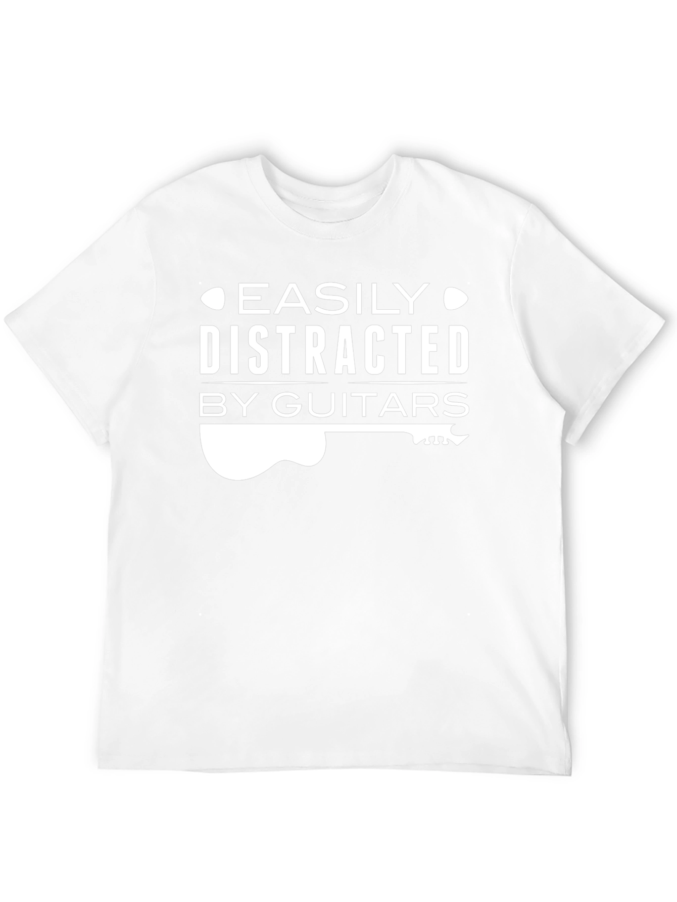 Easily Distracted By Guitars Black T-Shirt
